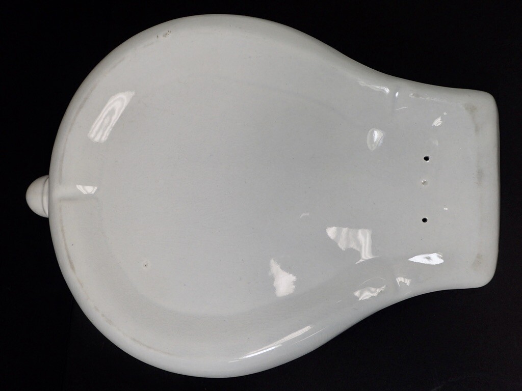 Antique White Porcelain China Bedpan Chamber Pot with Urinal unmarked
