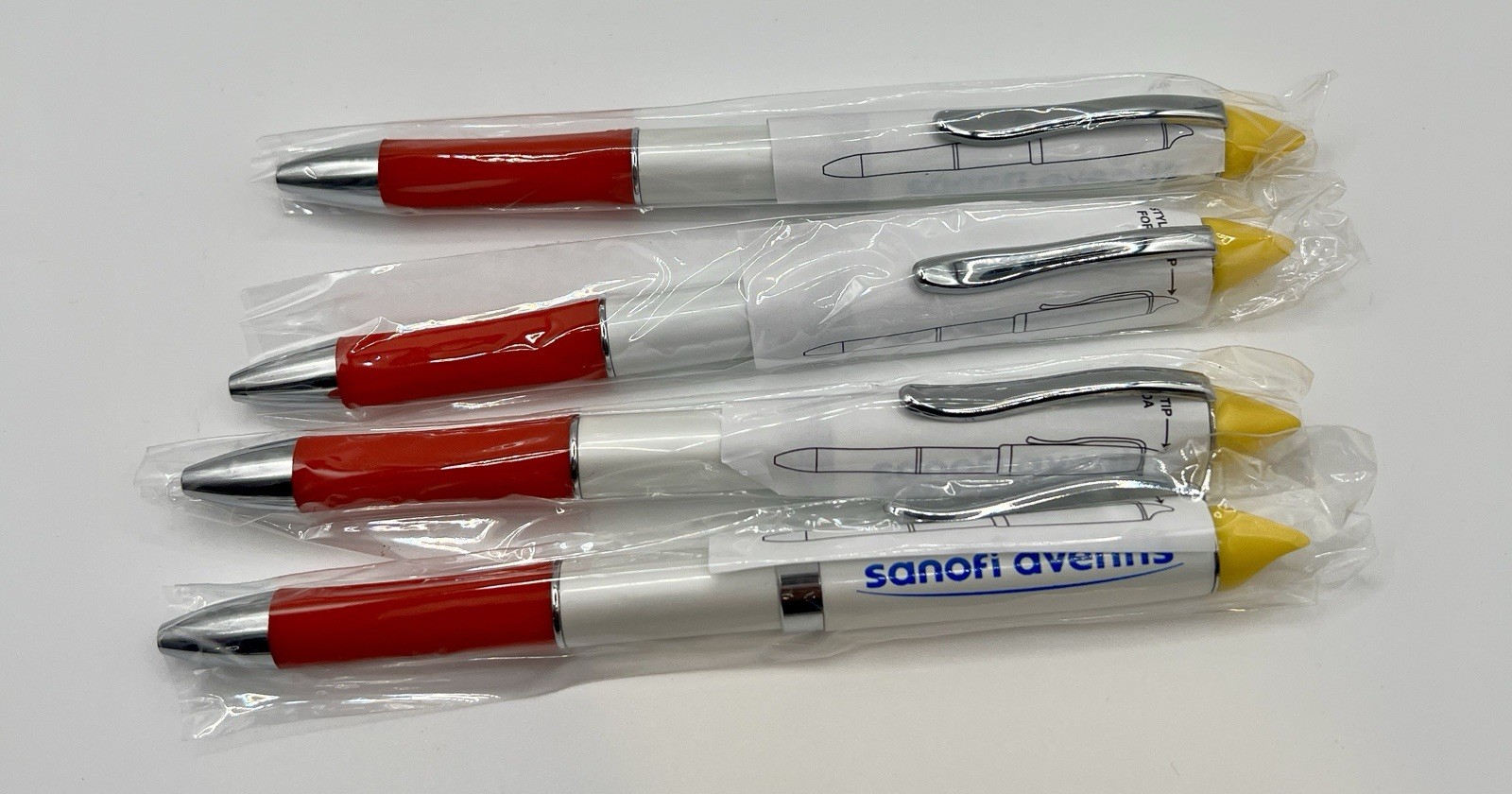Sanofi Aventis Heavy Metal Pharmaceutical Promo Pen Stylus Tip Lot of 4 NOS READ