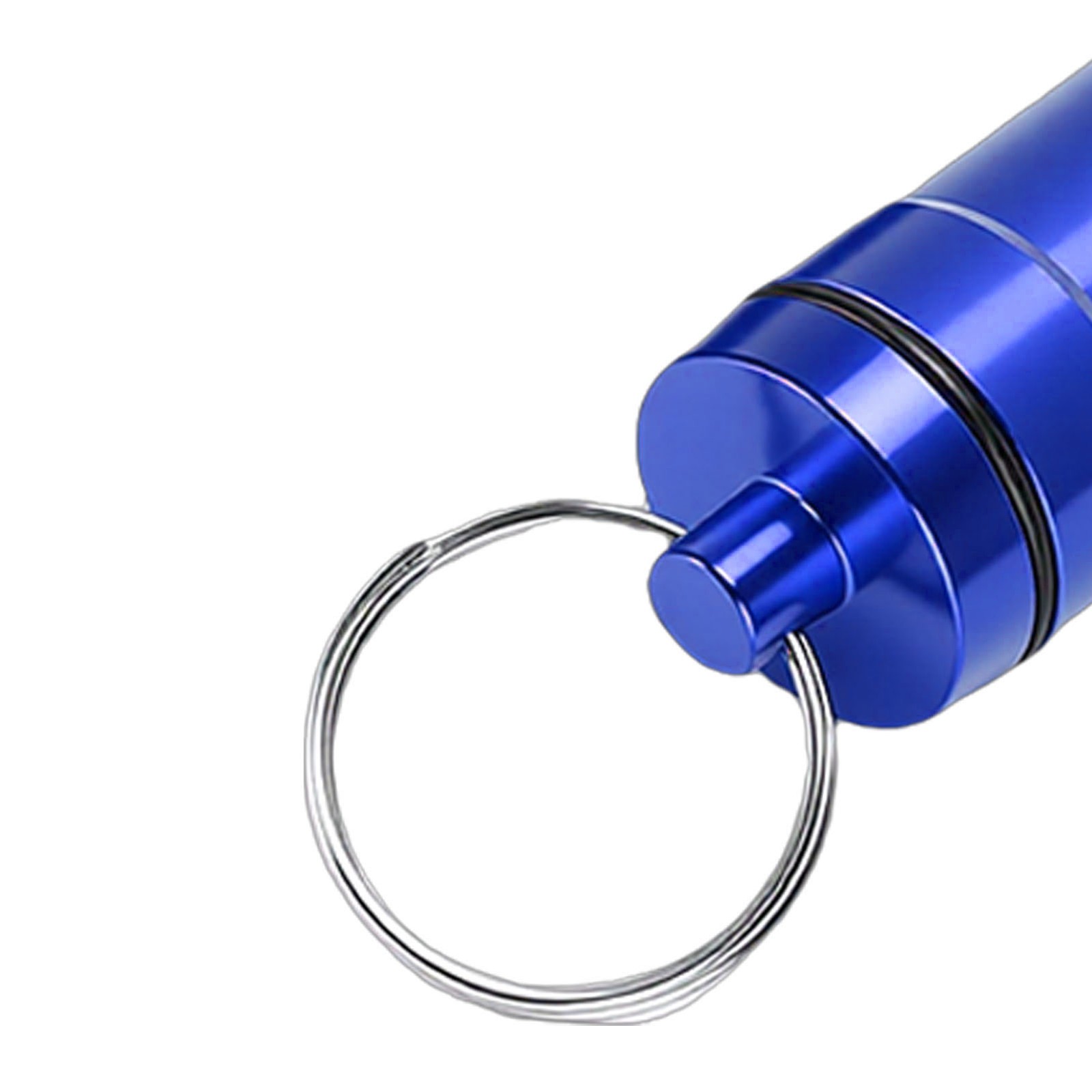 1-5pcs Mini Keychain Tablets Case Water Proof Outdoor Tablets Container Blue