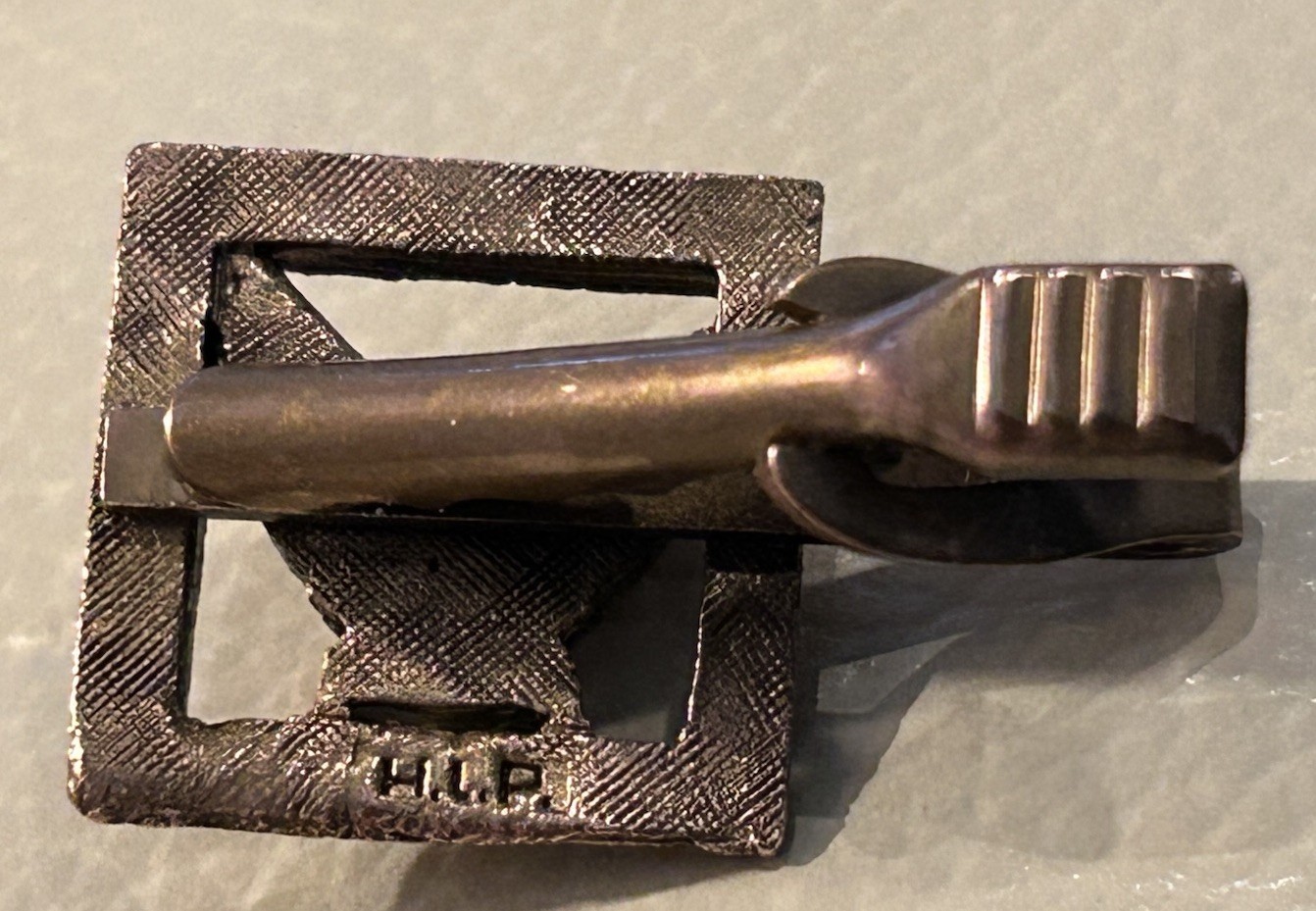 Galen of Pergamon 31-201AD Mortar & Pestle Tie Bar Clip RX Cast Bronze Vintage