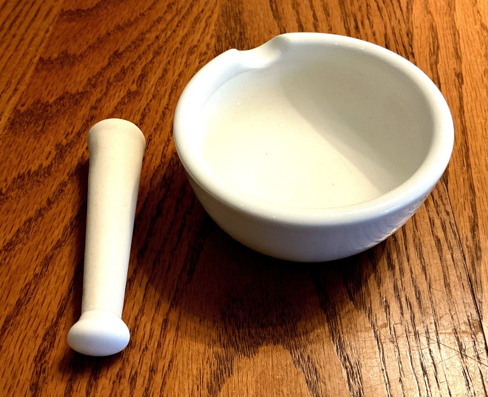 Vtg Haldenwanger Berlin Germany Mortar & Pestle White Porcelain Scientific 55-2