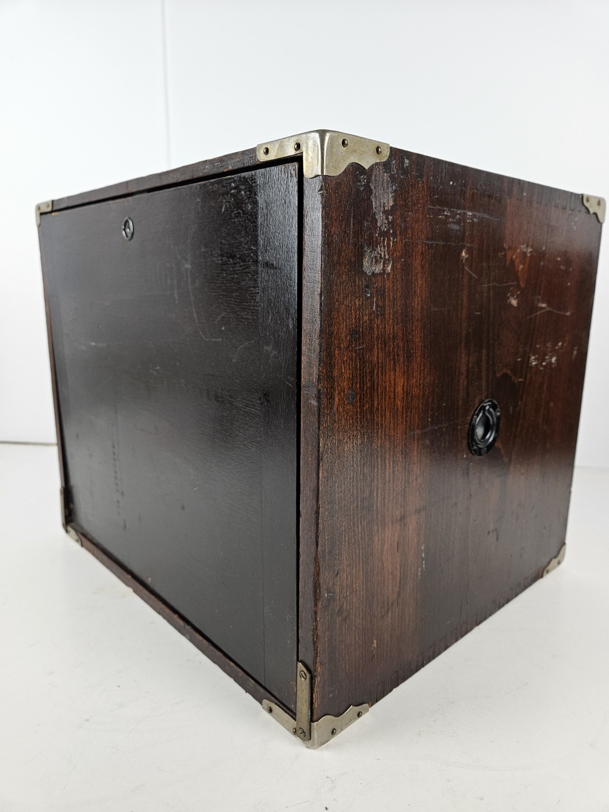 Antique Portable Travel Oak Locking Dentist Dental Tools Cabinet with Key