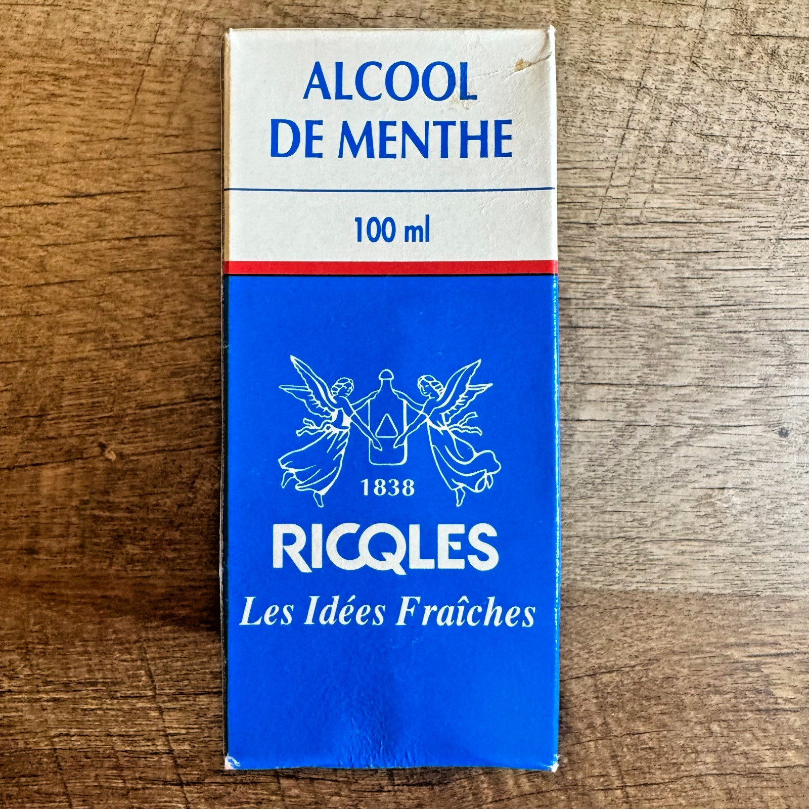 Vintage 1980s-90s Ricqlès Alcool de Menthe 100ml, New & Unopened w/ Original Box