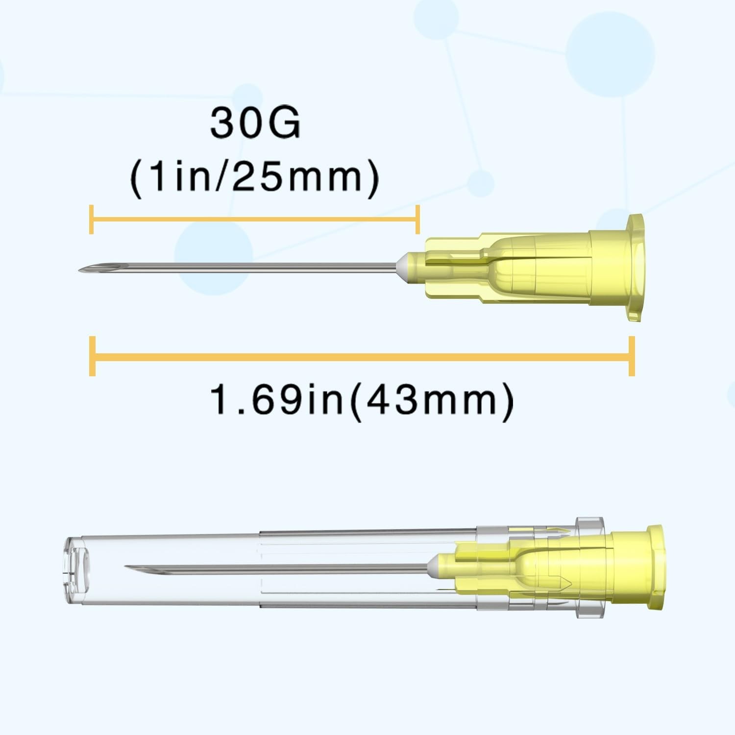 30 Gauge 1 Inch Needle: 100 Pcs Luer Lock Needles – Individually 30Ga-1 inch