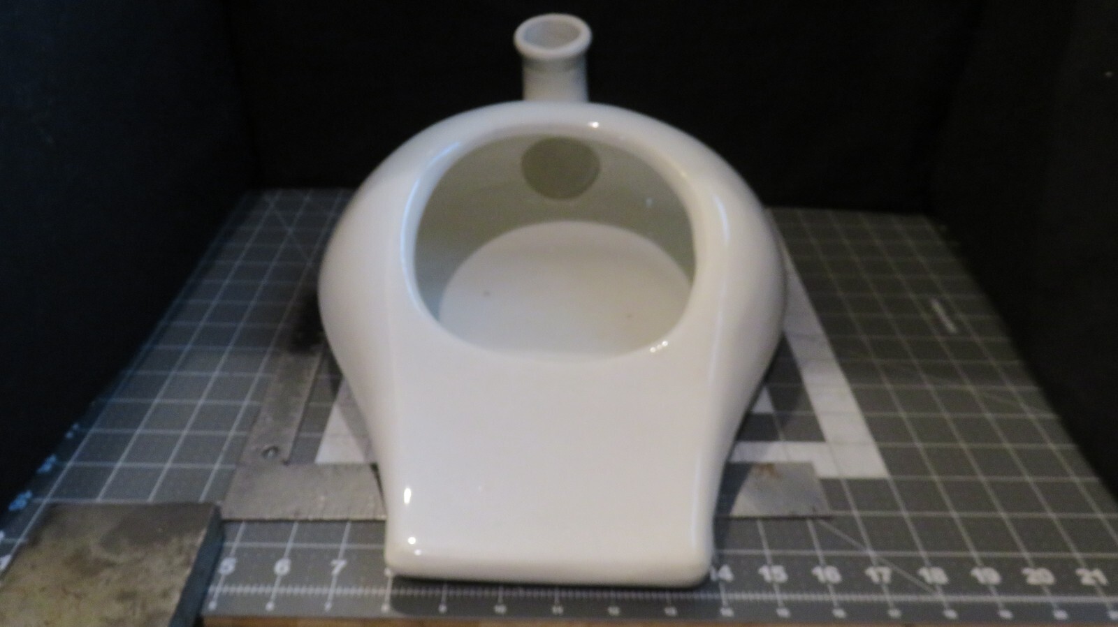 Antique Ironstone China White Earthenware Crackle Finish Bedpan W’ Urinal