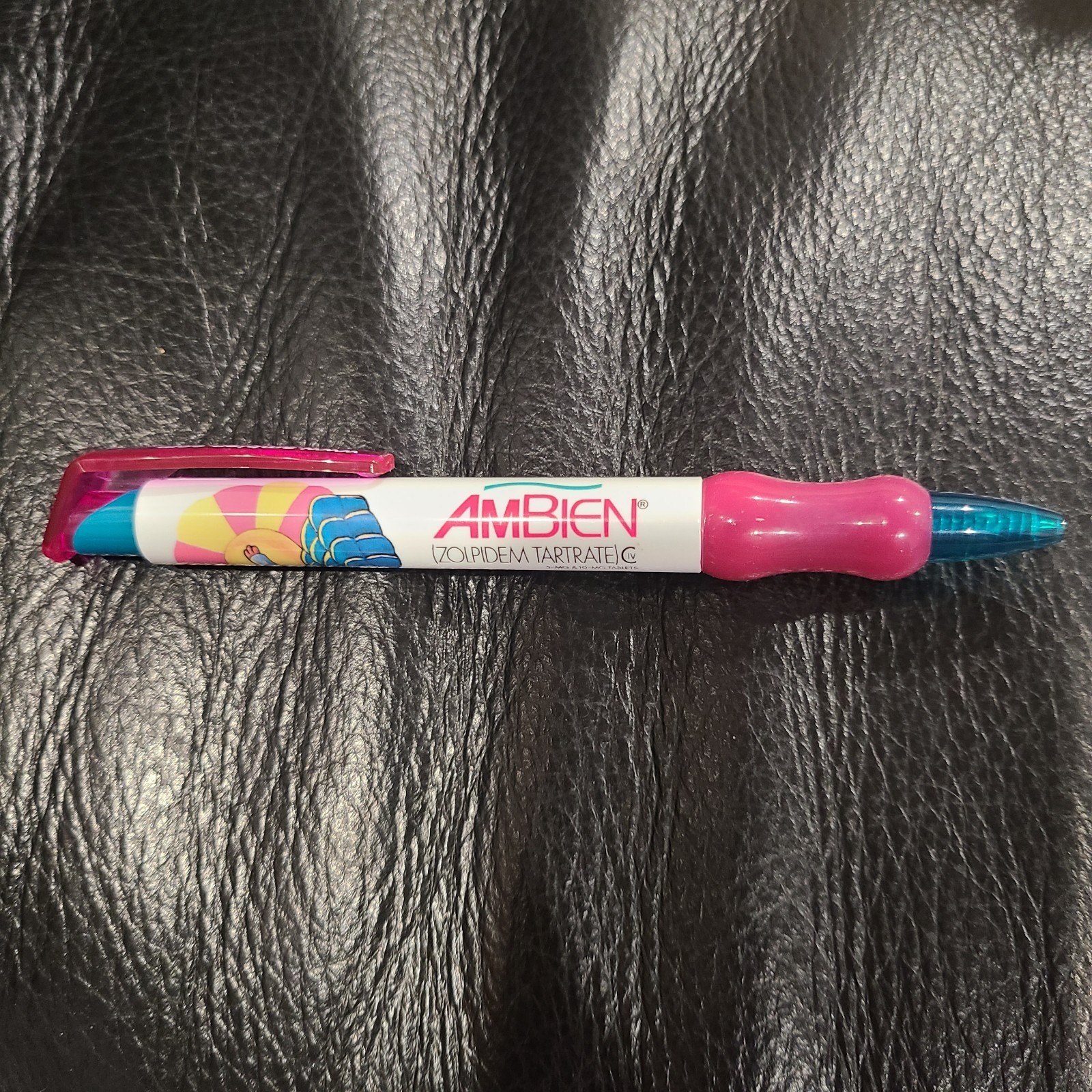 Ambien HOT PINK GEL Ink Pen Drug Rep Pharmaceutical Collectible Pharma NEW