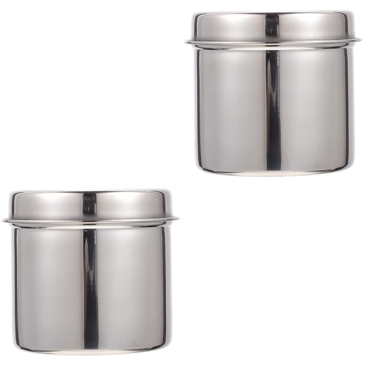 Stainless Steel Gauze Jar 2pcs 304 Stainless Steel Jar Cotton Container Bottl…