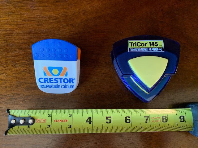 Drug Rep “2 large magnetic clips” Crestor & TriCor”