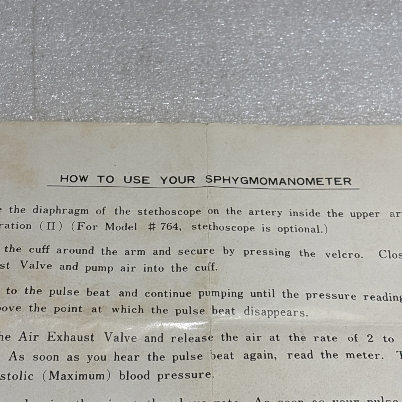 Rare & Vintage How To Use Your Sphygmomanometer Pamphlet Printed In Japan