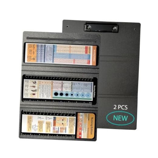 2Packs Nursing Clipboard Foldable, Black Nurse Clipboard for Medical Profession