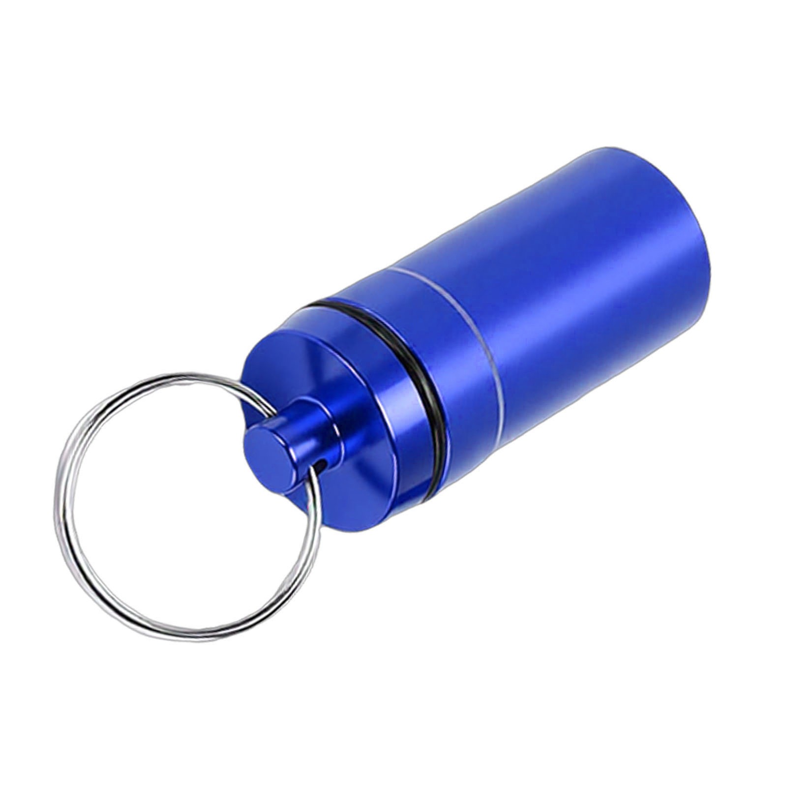 5pcs Mini Keychain Tablets Case Water Proof Outdoor Tablets Container Blue