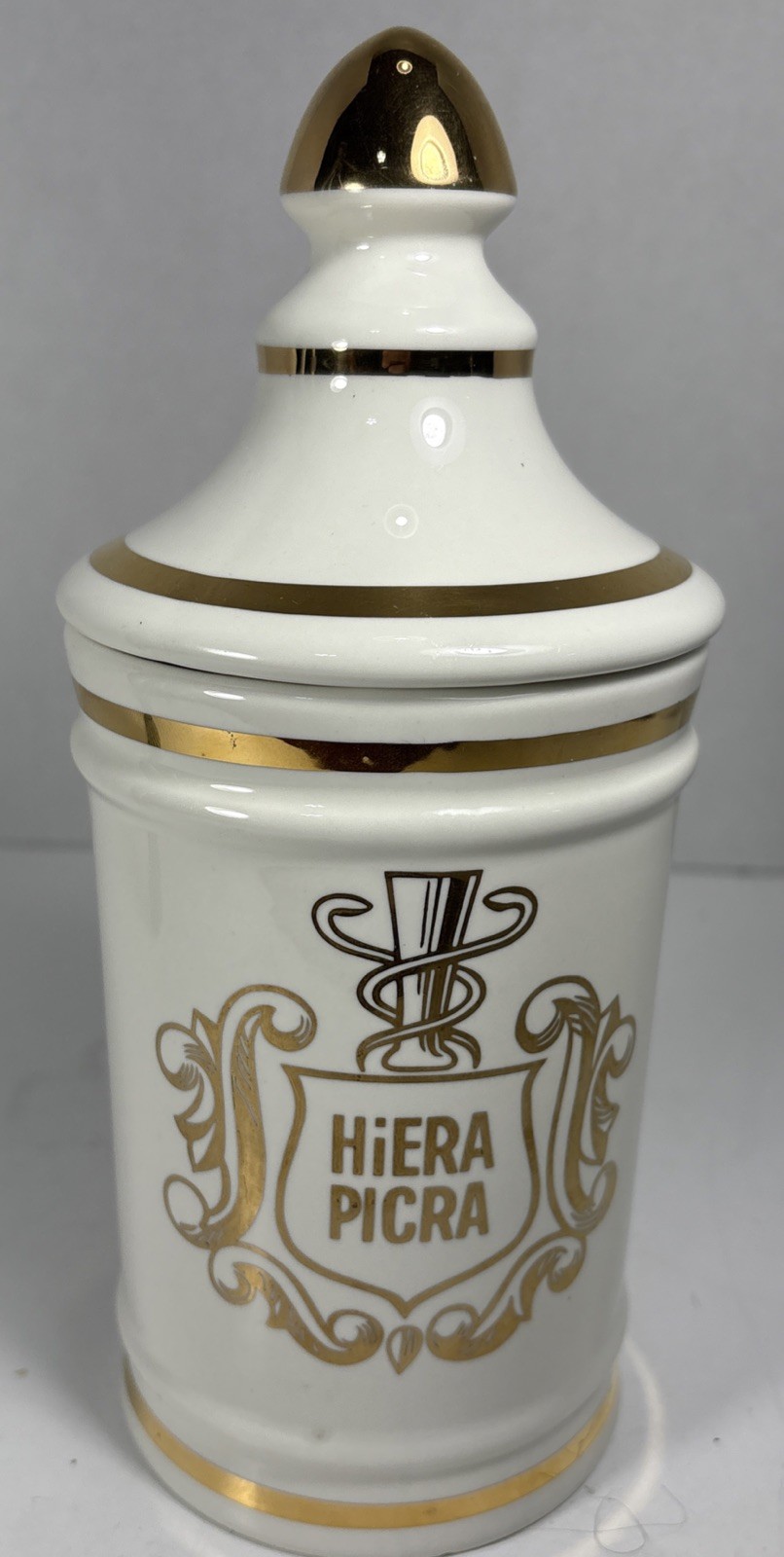 Vintage Pharmacy HiERA PICRA Apothecary Canister Jar Owens Illinois