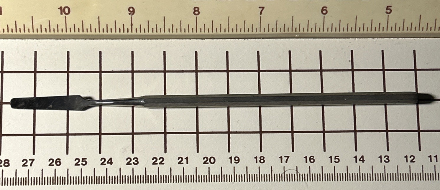 Vintage Unbranded Dental Medical Spatula End 6-3/8″ Metal Hand Tool