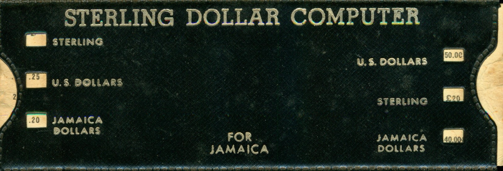 United Pharmacy Jamaica Sterling Dollar Manual Currency Converter for Travelers