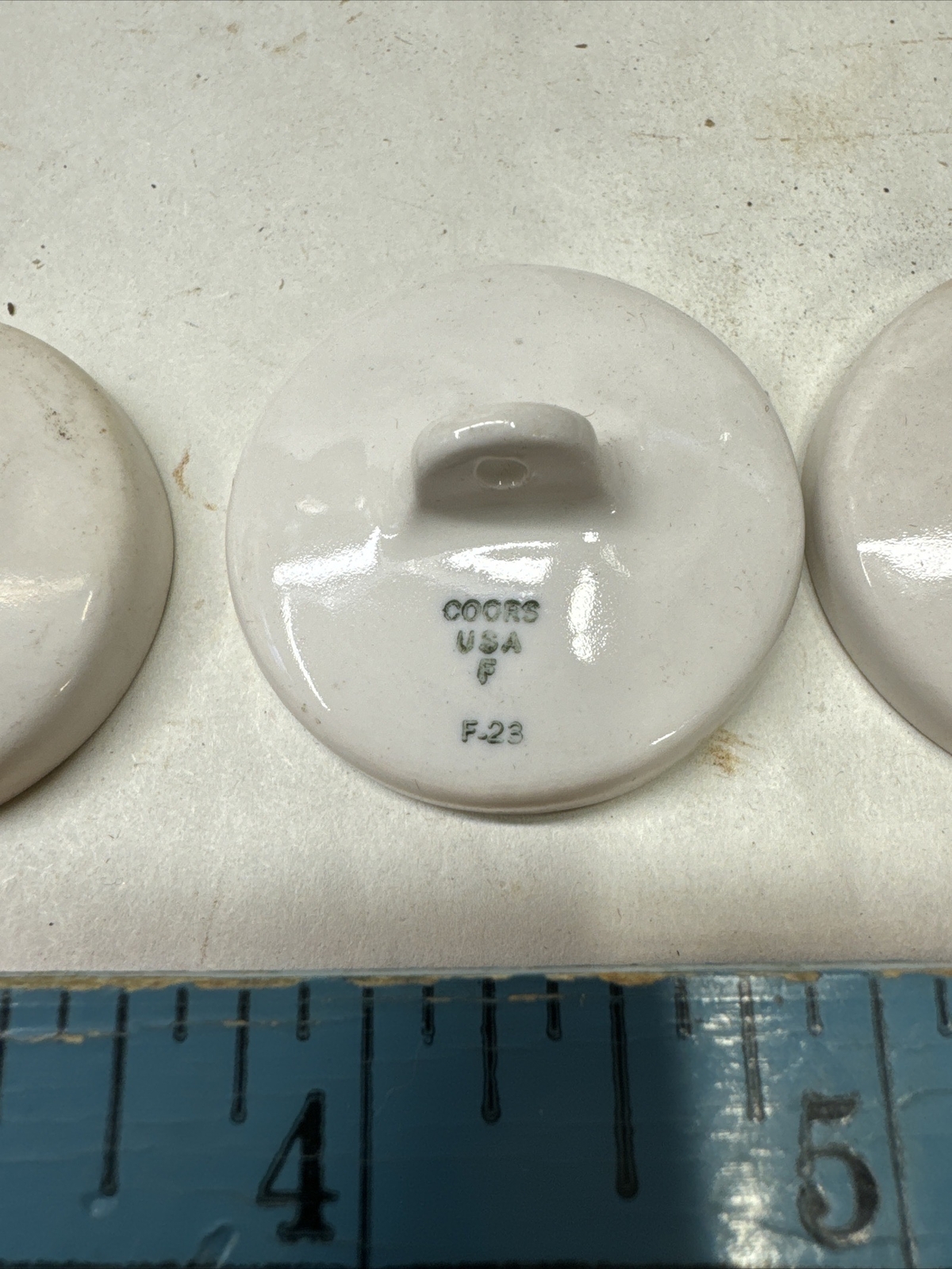4 Coors Crucible Lids Porcelain Pharmacy Lab Apothecary