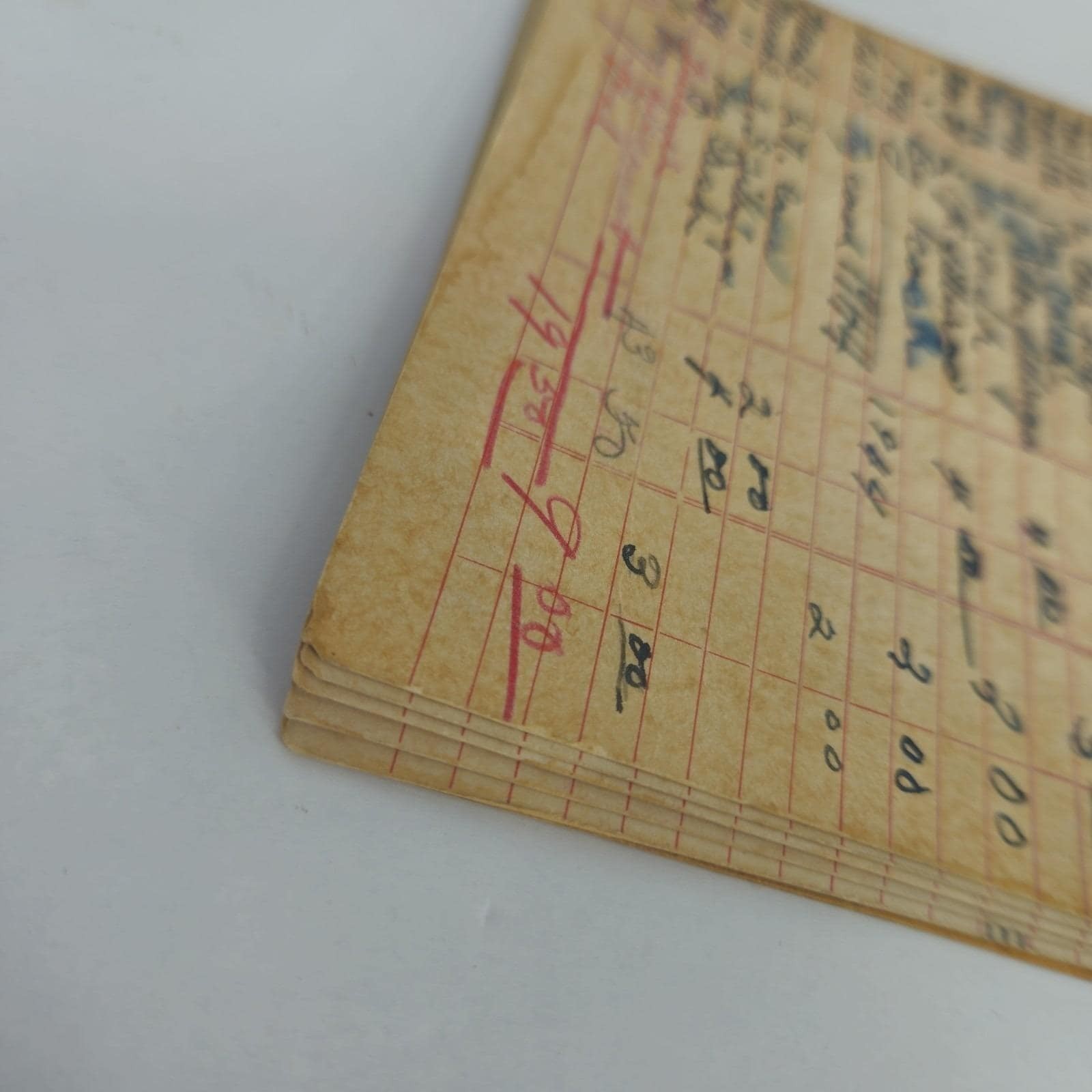 Antique Dentist Receipt Card Book 6 Pgs Illustrated Teeth Diagram 1944 Ephemera