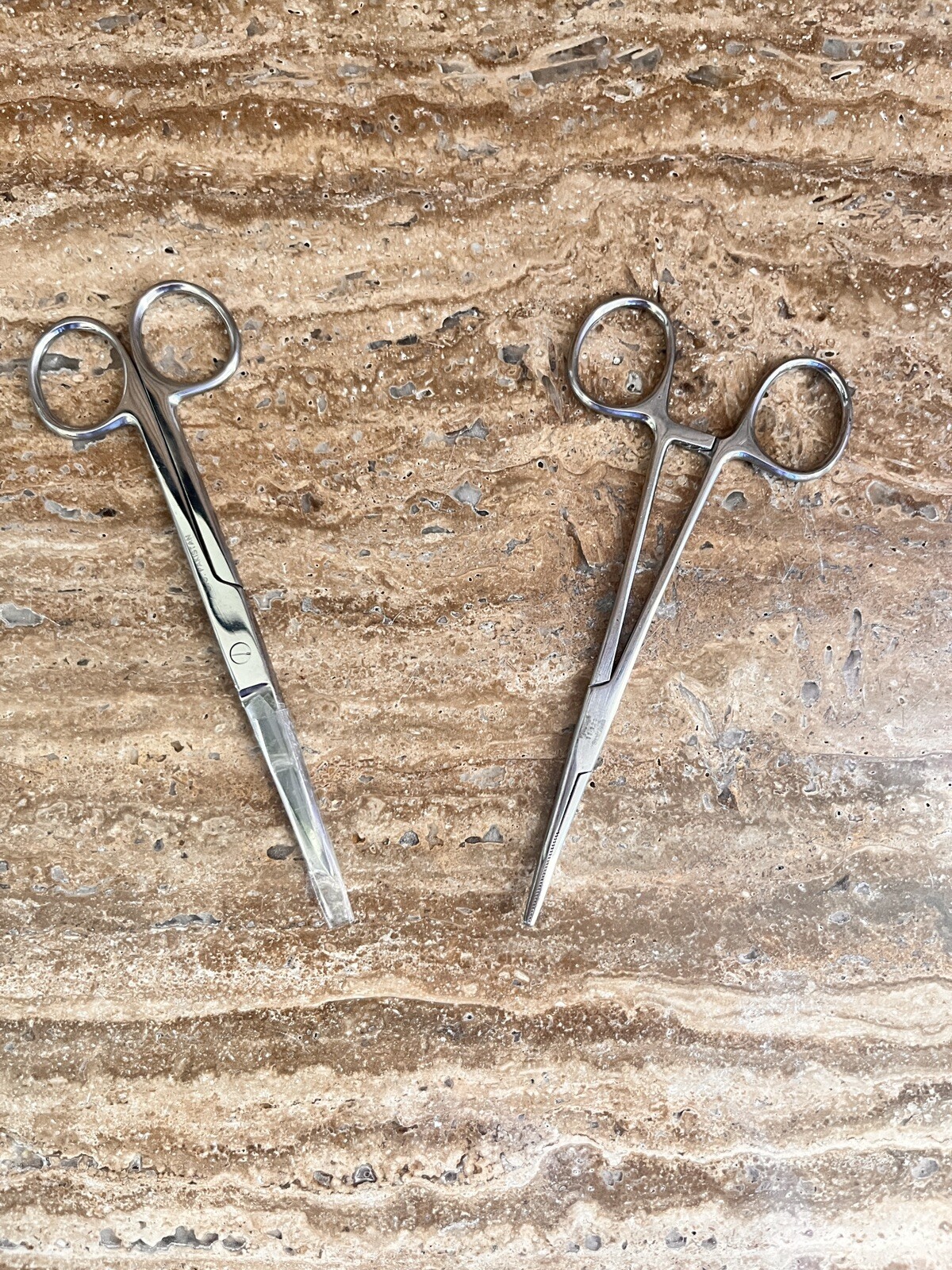 Operating Surgical 5.5” Stainless Sharp Straight & Needle Holder Scissors Set 2