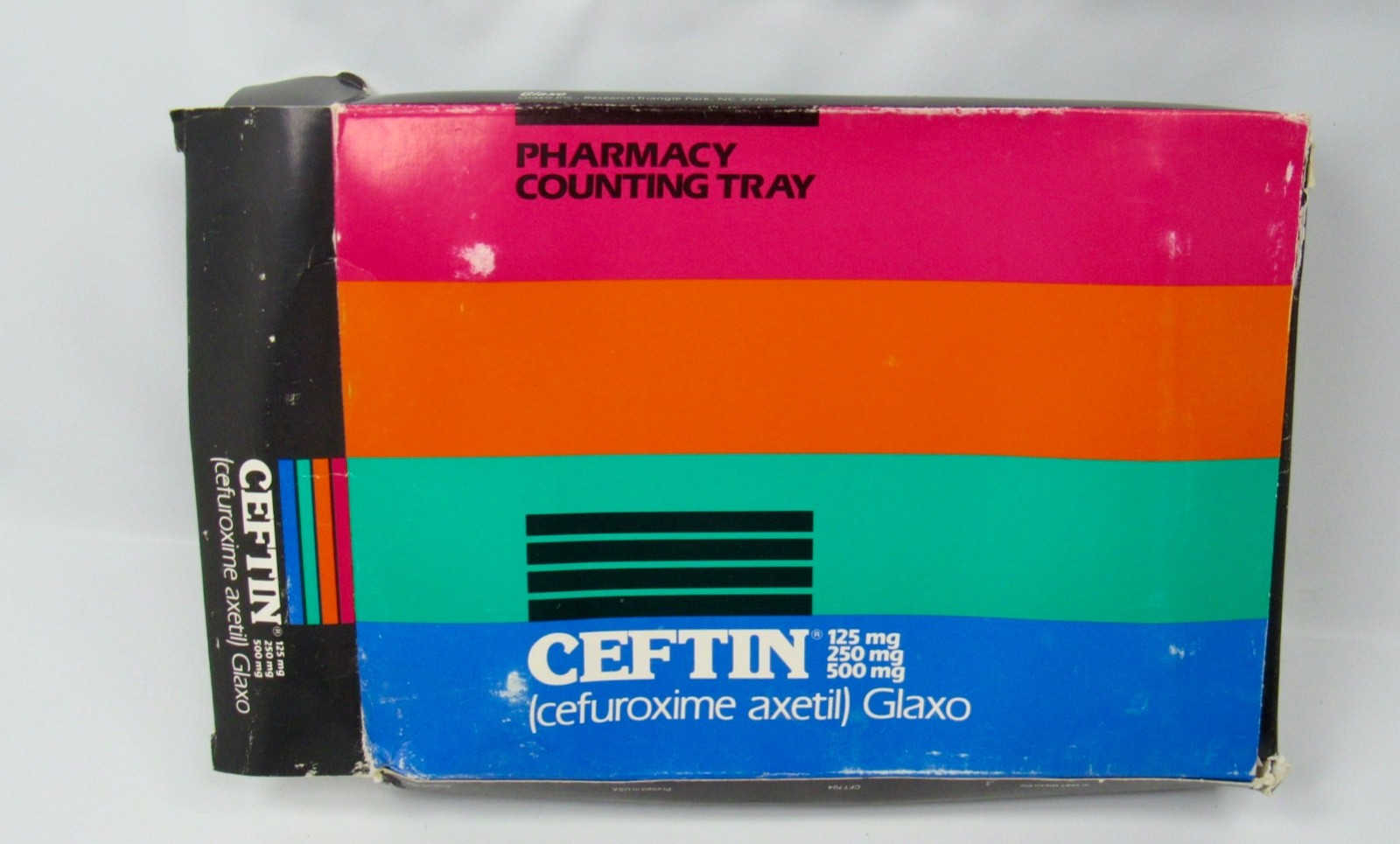Rare Ceftin Pharmacy Counting Tray in Original Box Drug Rep Pharmaceutical Promo