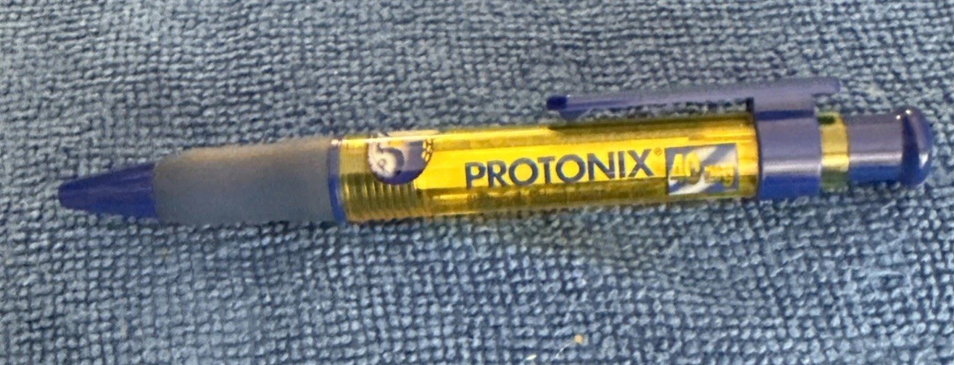 Drug Rep PROTONIX Advertising Click Pen Pharmaceutical Collectible P2
