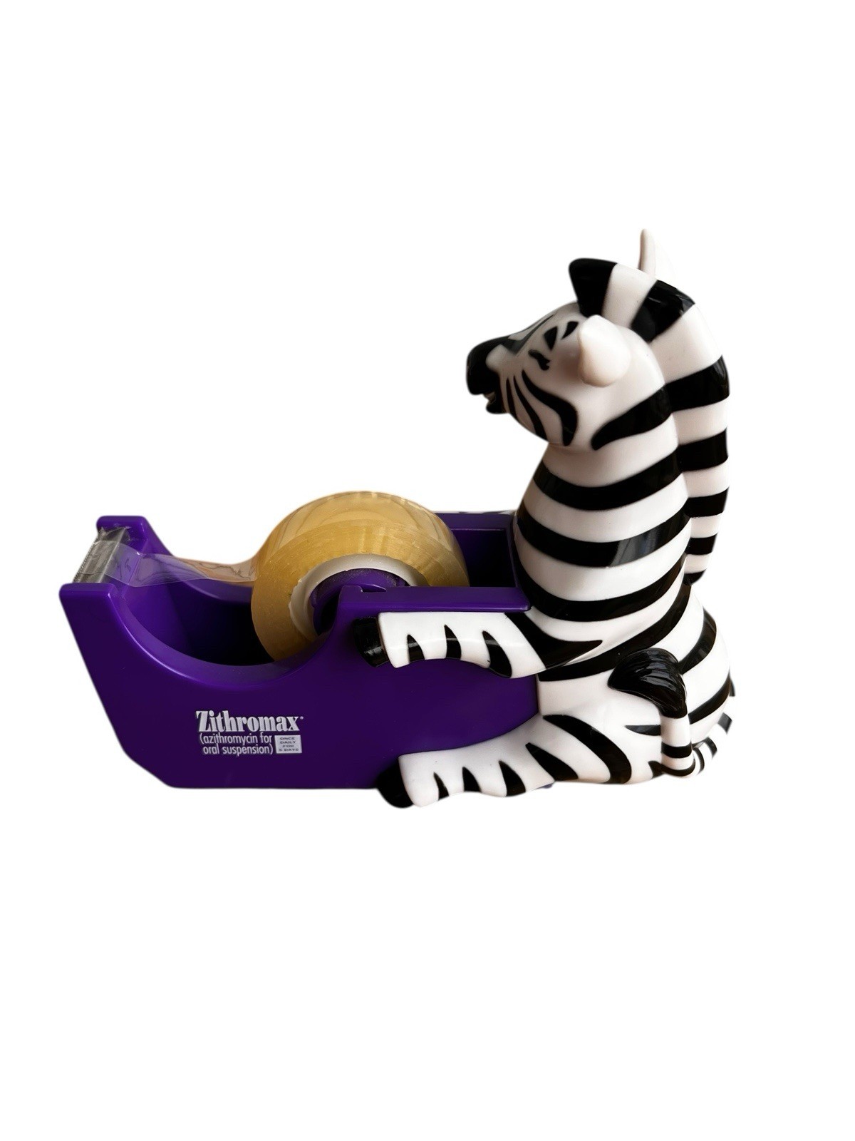 Pharmaceutical Drug Rep Promo Zebra Tape Dispenser Collectible Advertising