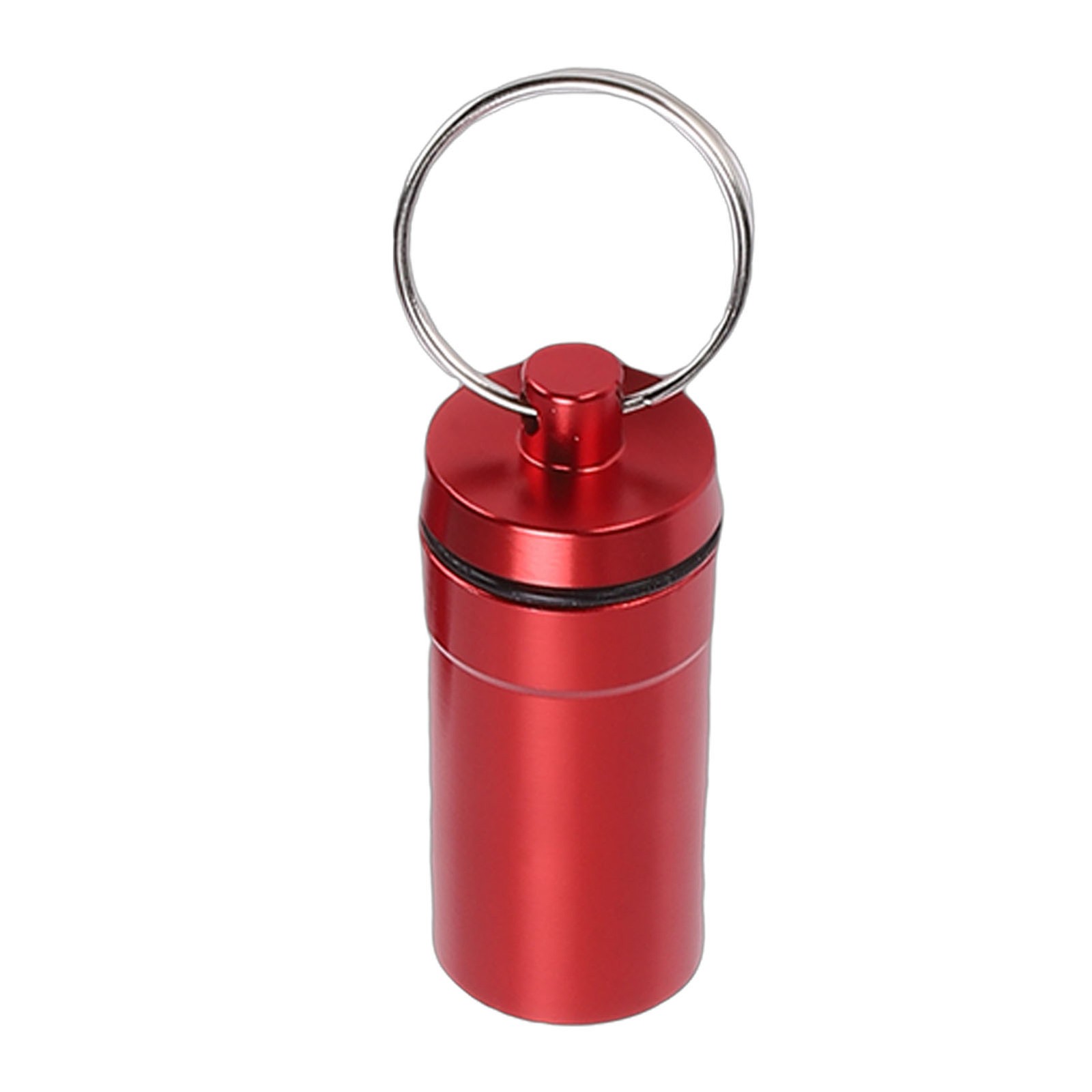 2-5pcs Mini Keychain Tablets Case Water Proof Outdoor Tablets Container Red