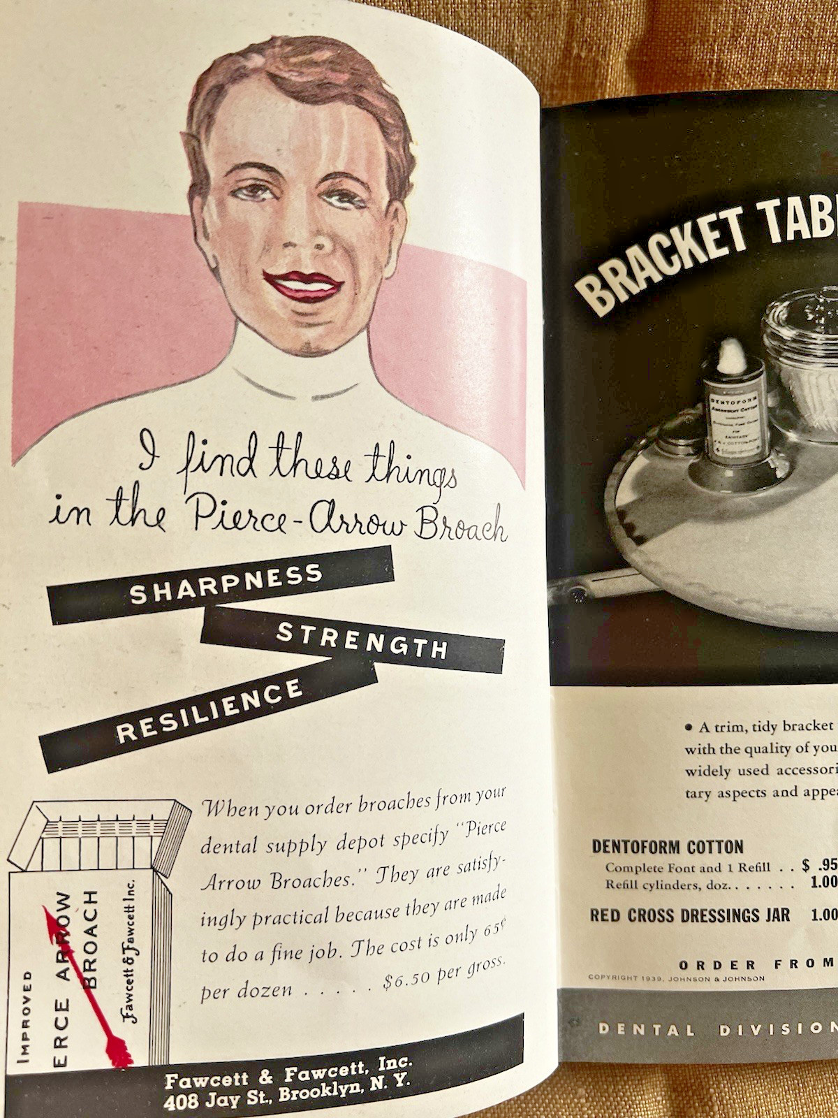 Estate Find 1940 Vtg Dentist L.D. Caulk Dental Depot Appointment Book Teeth