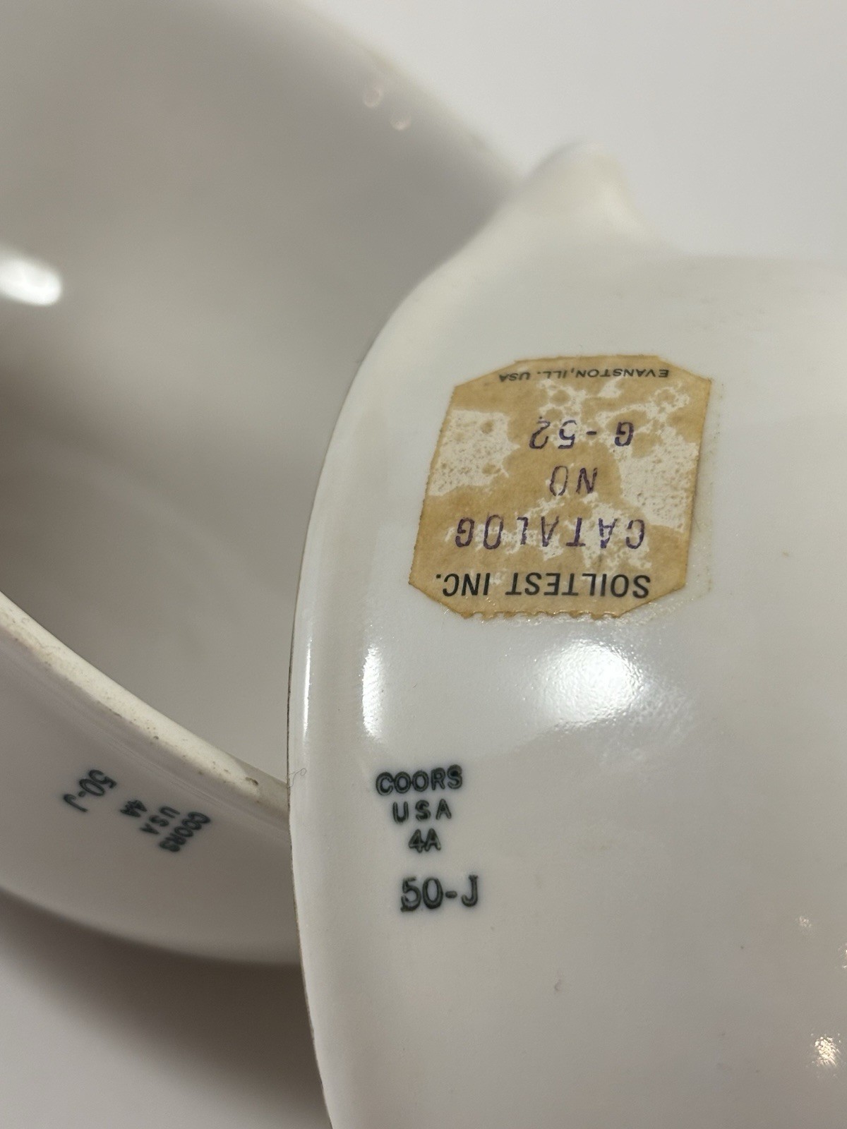 Vintage Coors USA 50-J Evaporating Lab Ware Dish, Apothecary dish (set Of 2)
