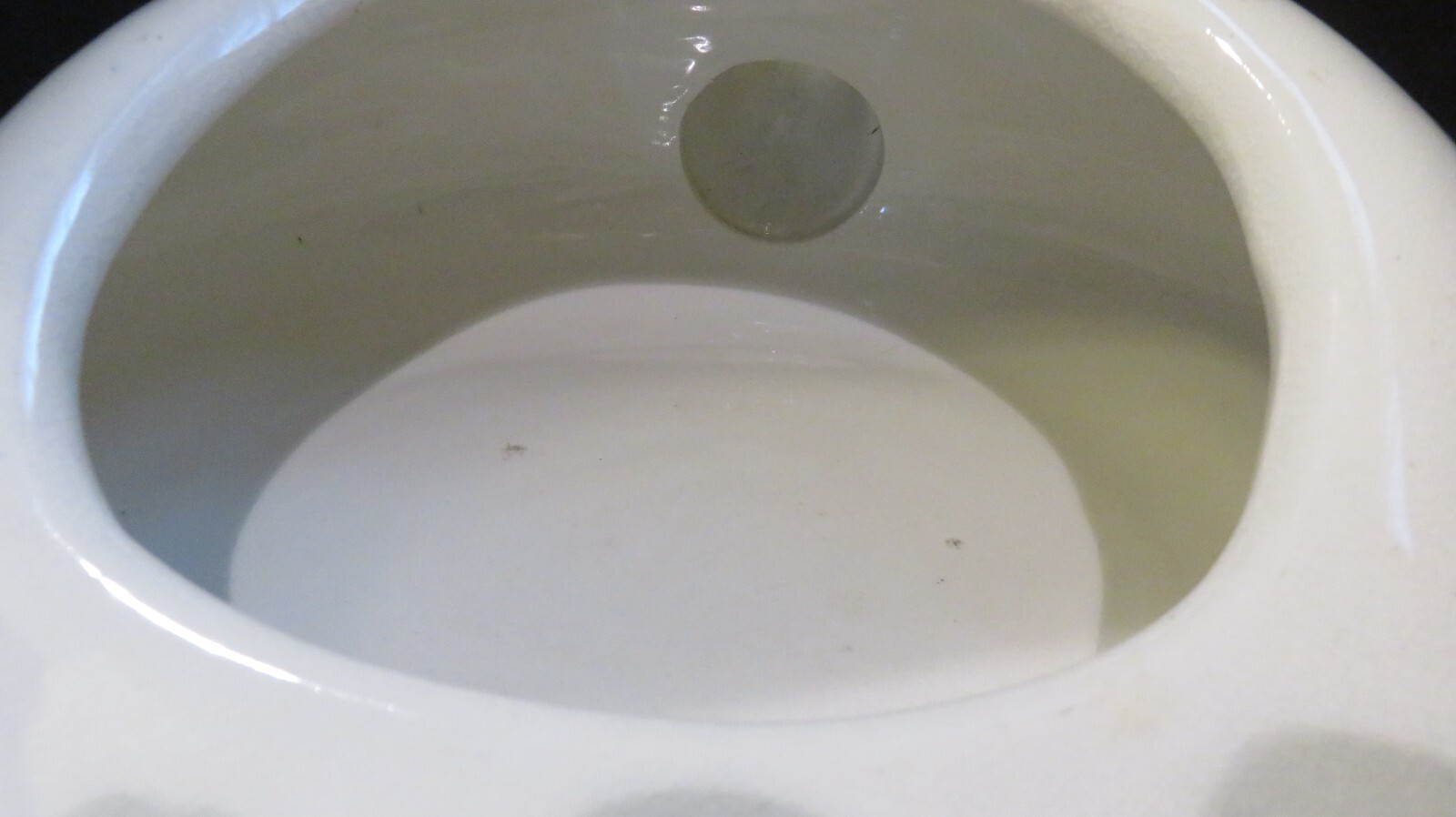 Antique Ironstone China White Earthenware Crackle Finish Bedpan W’ Urinal