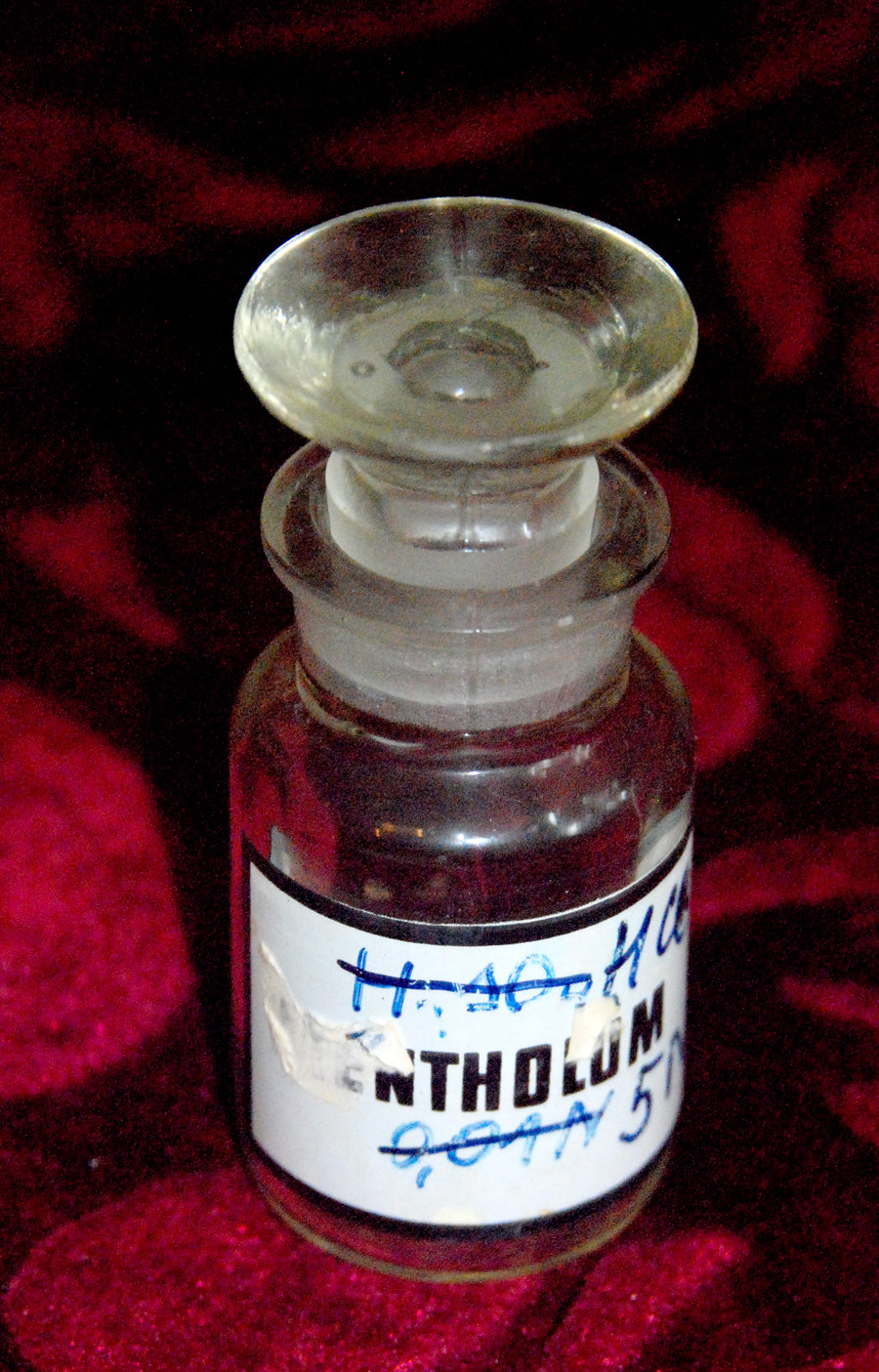 Old Vintage Glass Chemical 100ml Bottle