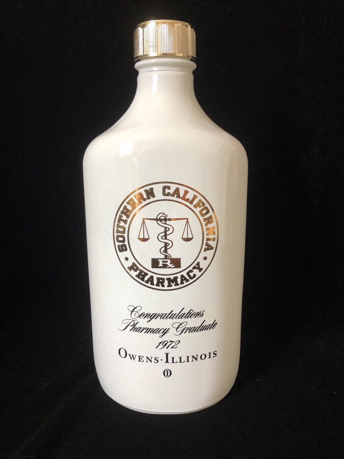 1972 Pharmacy Graduate Owens-Illinois University of Southern California Bottle