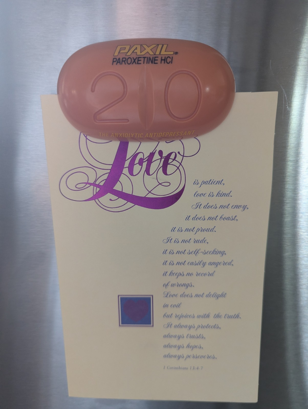 2000s Y2K Paxil Pill Refrigerator Magnet Memo Clip Drug Rep Promo