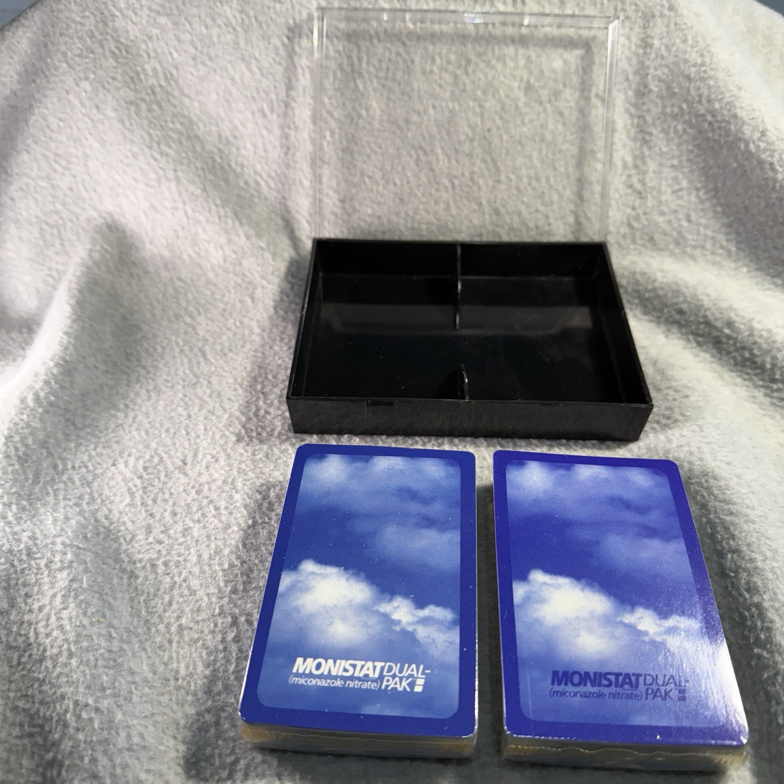 RARE Pharmaceutical Playing Cards Monistat Drug Rep Promo NEW with Case Gag Gift