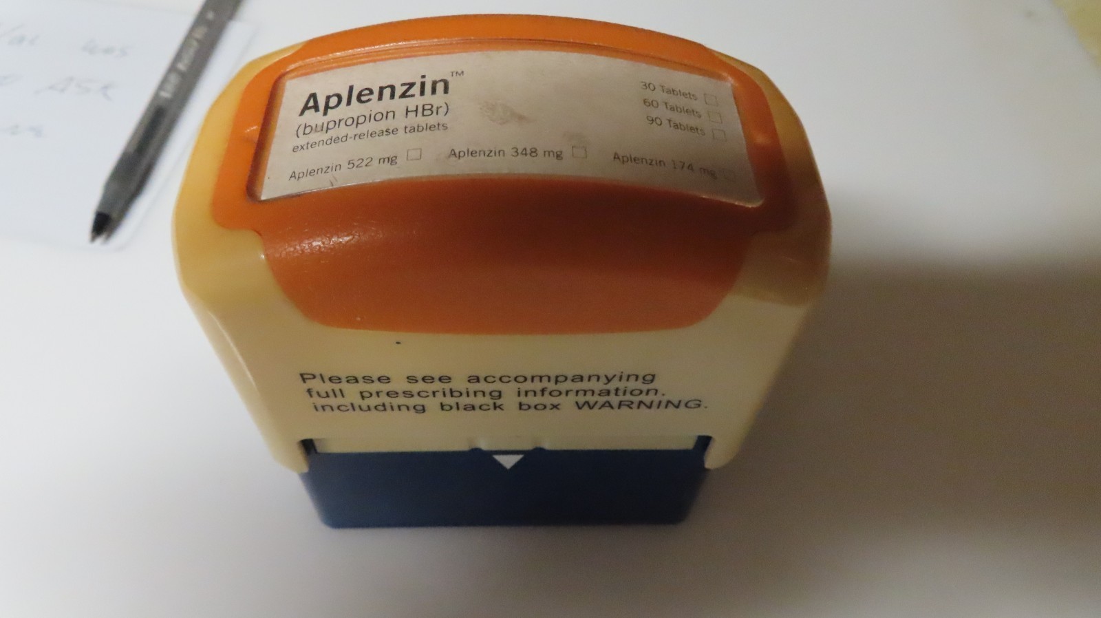 Aplenzin Bupropion Drug Rep Pharma Collectibles Automatic Stamper