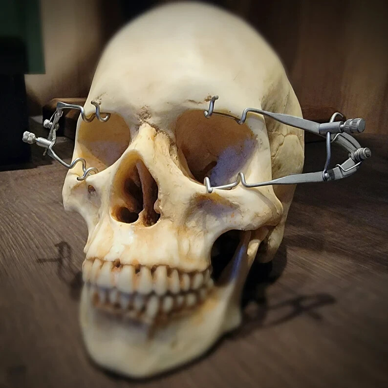 X2 Eye Speculum Set, Vintage Medical Style Eye Spreader, Oddities, Curiosities