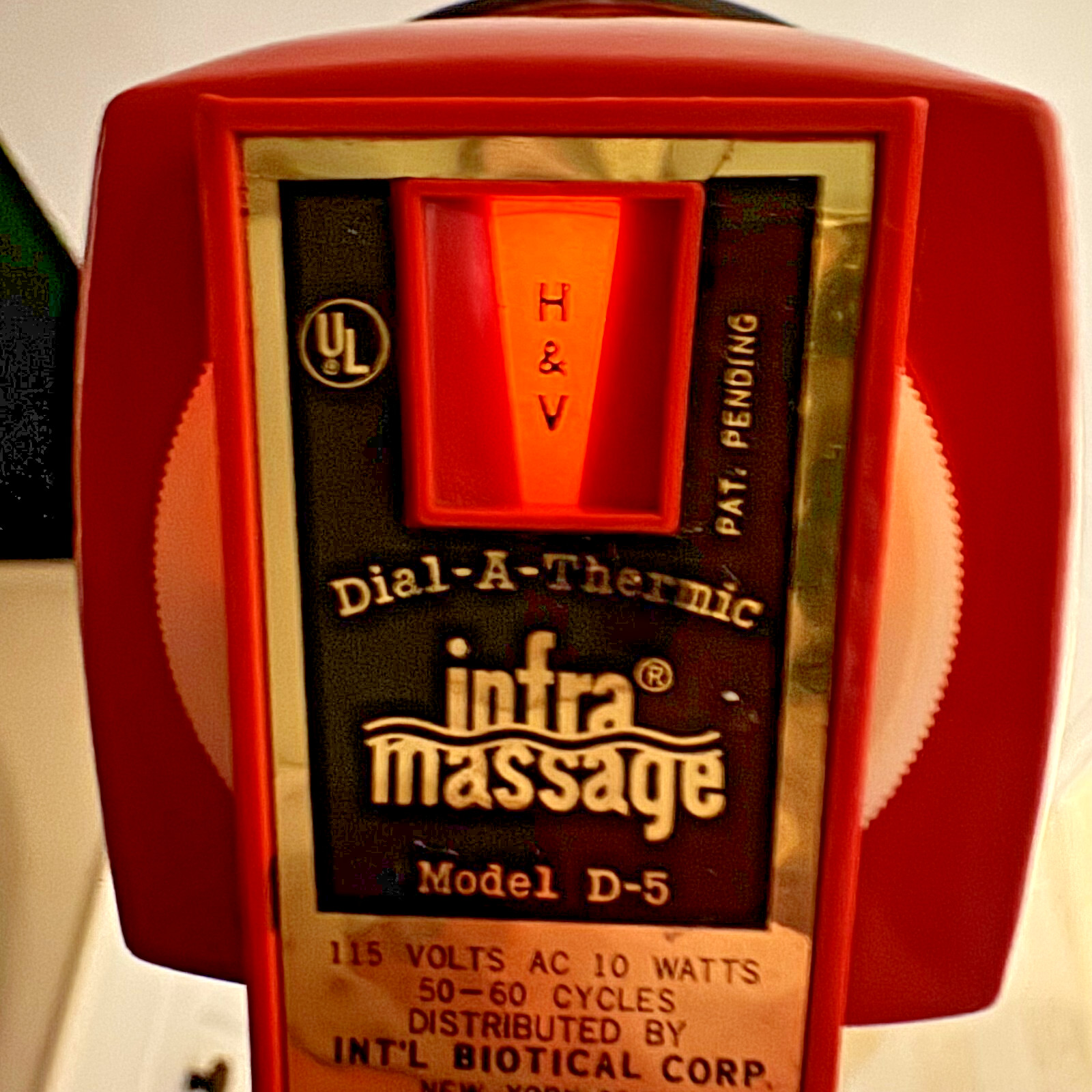 Vintage 1960s-70s Infra Massage D-5 Dial-A-Thermic, Made in Japan, Early Version