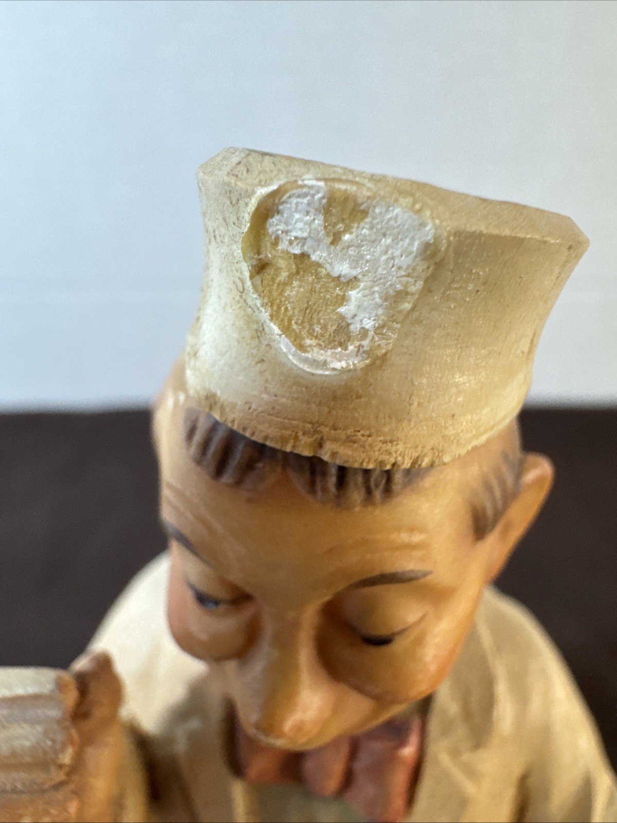 Anri Ears Nose Throat Specialist Medical Doctor Art Carved Wood Italy VTG