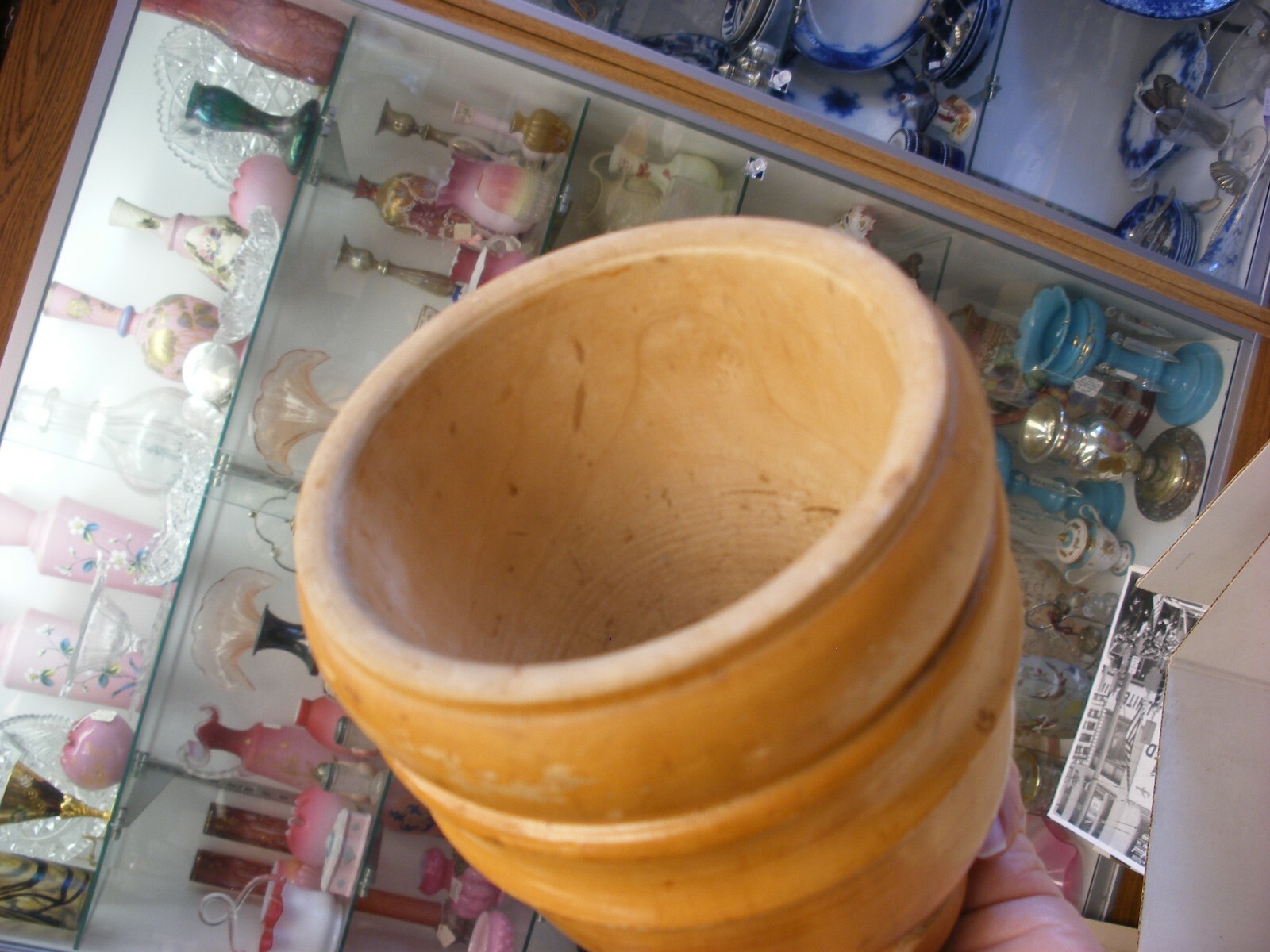 Antique Vtg Primitive Pharmacy Apothecary Wood Mortar and Pestle