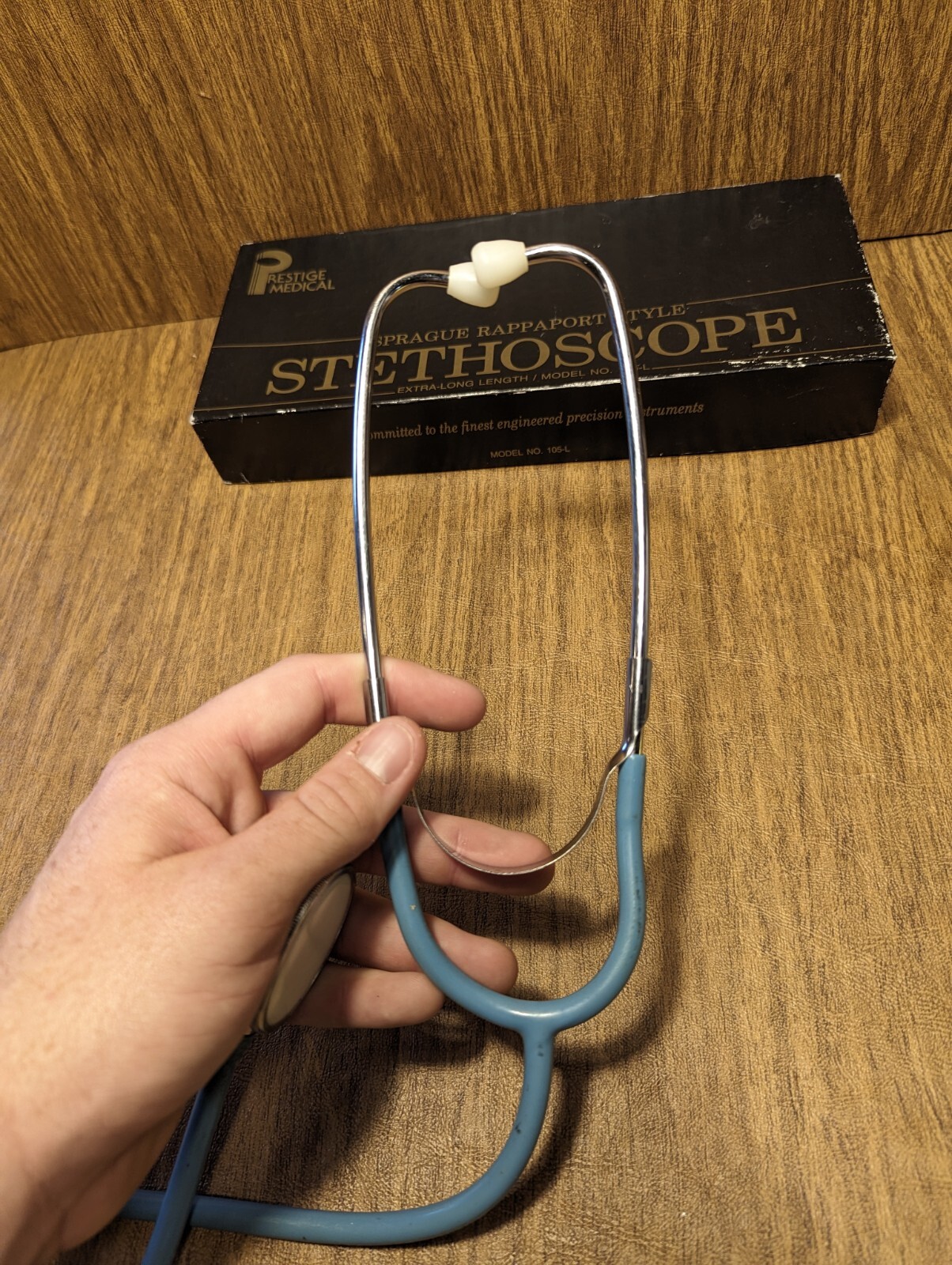 Vintage SPRAGUE RAPPAPORT Style Stethoscope Model No. 105 Prestige Medical w/box