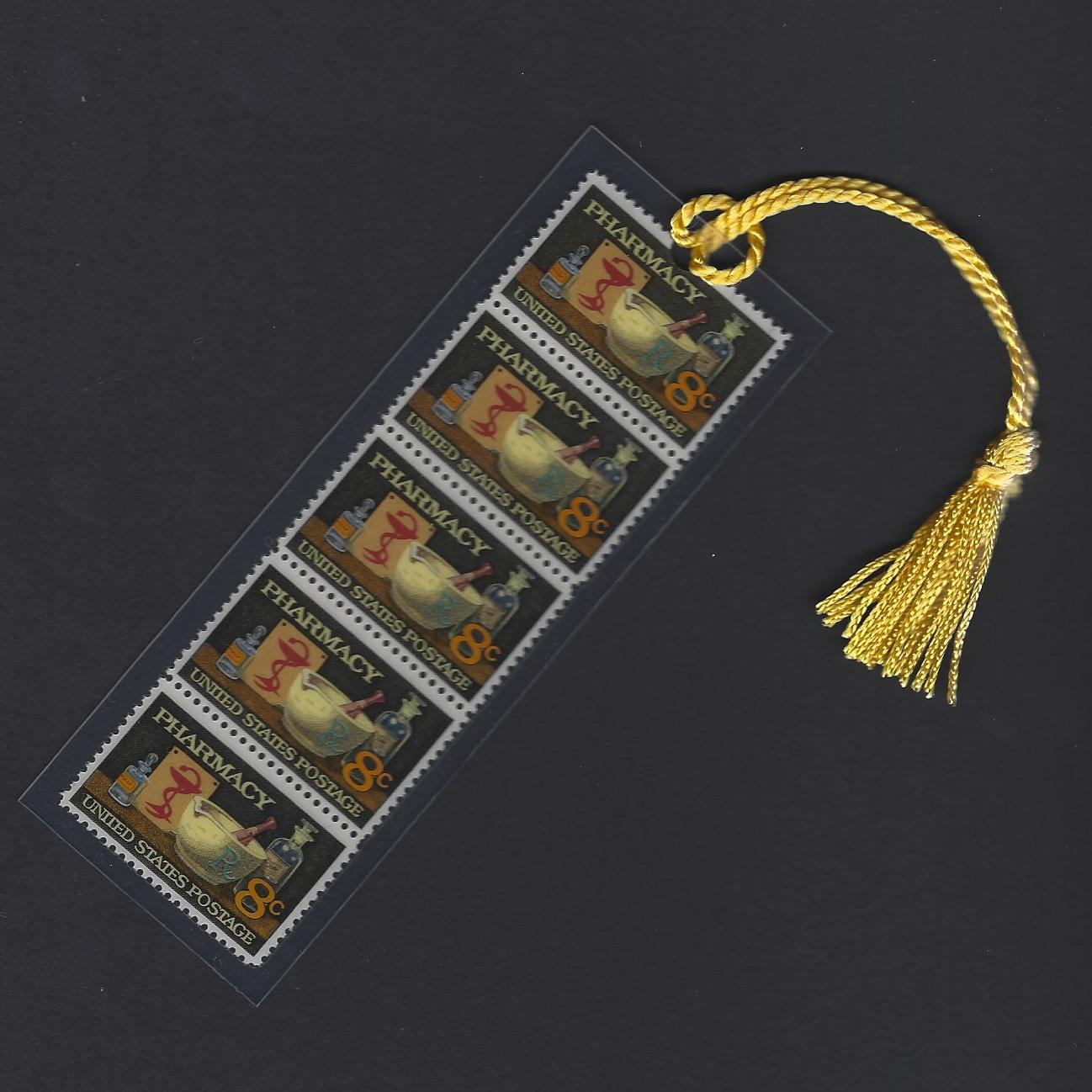 Pharmacy 120th Anniversary – Vintage Set of 5 Stamps Commemorative Bookmark!