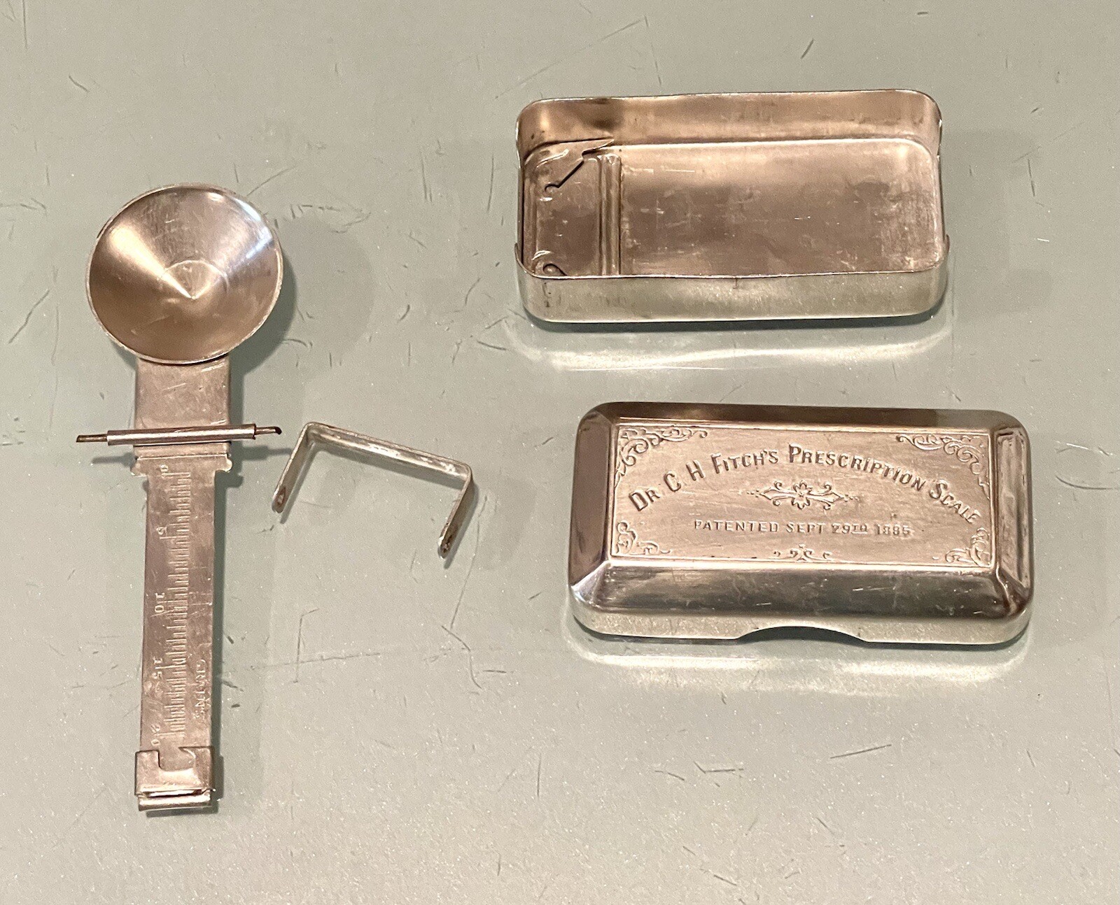 Vintage Antique 1885 Medical Pharmasist Portable Dr Fitch’s Prescription Scale
