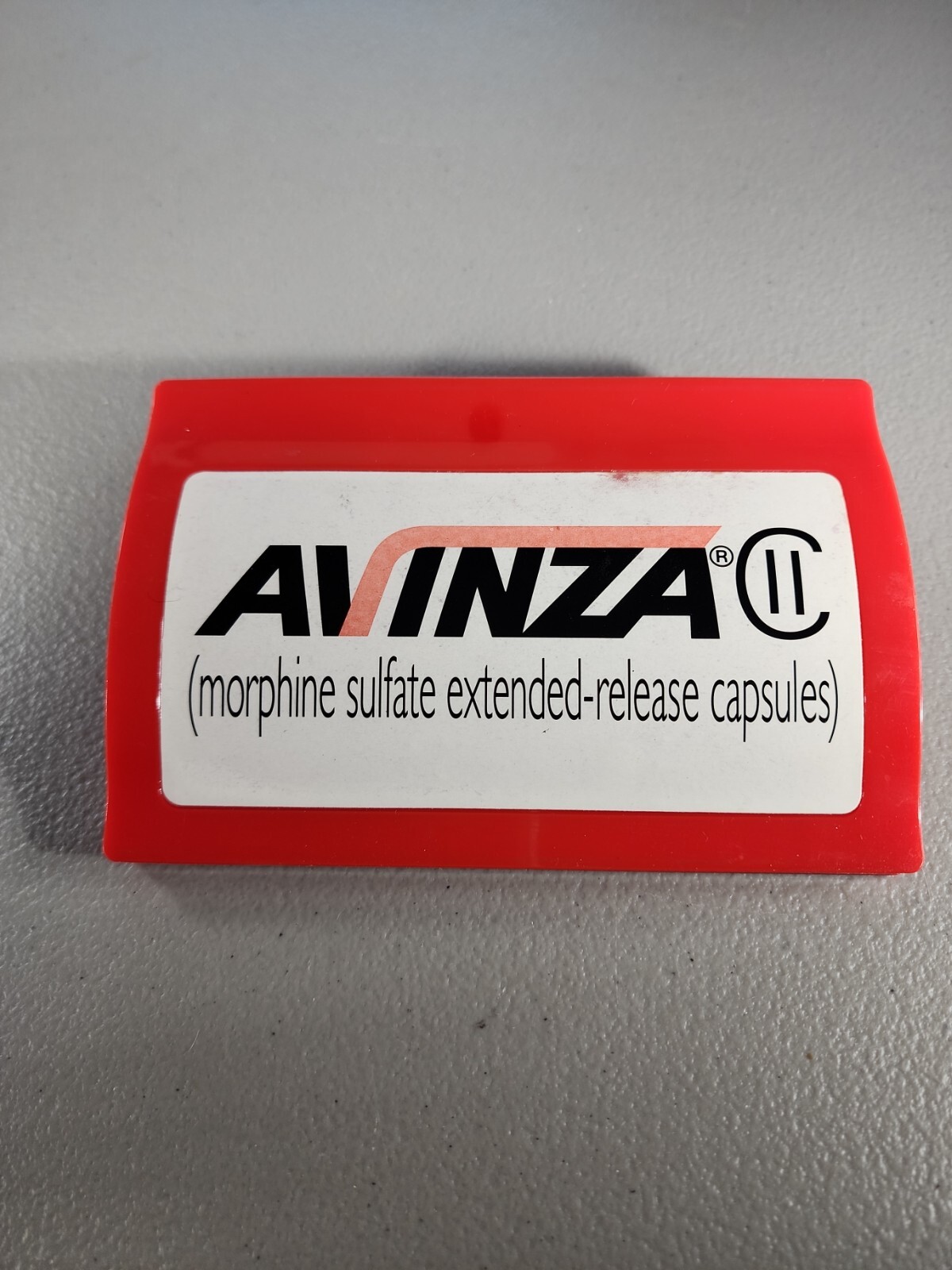 Vintage Rare Avinza CII Morphine Sulfate Drug Huge Magnet Clip