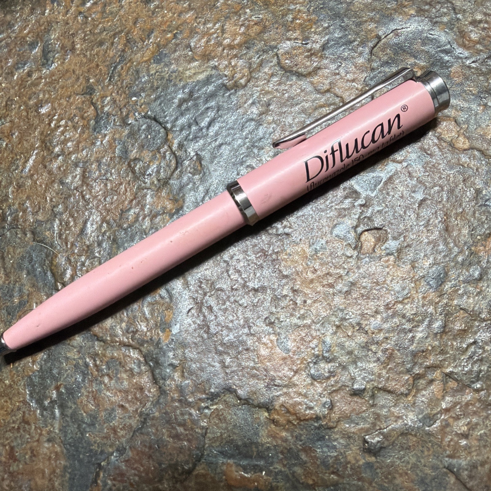 Pink Beauty Diflucan Metal PEN Drug Rep Pharmaceutical Promo Medical Advertising