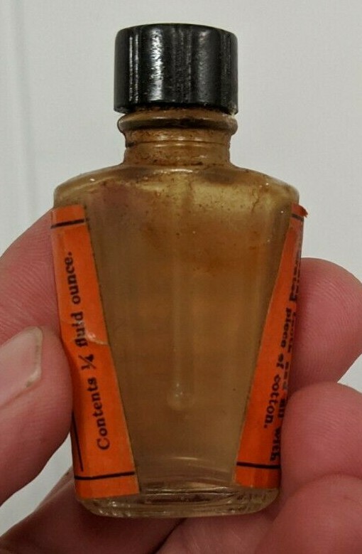 Antique Allied Toothache Drops Glass Bottle Decor Prop Chattanooga TN Primitive