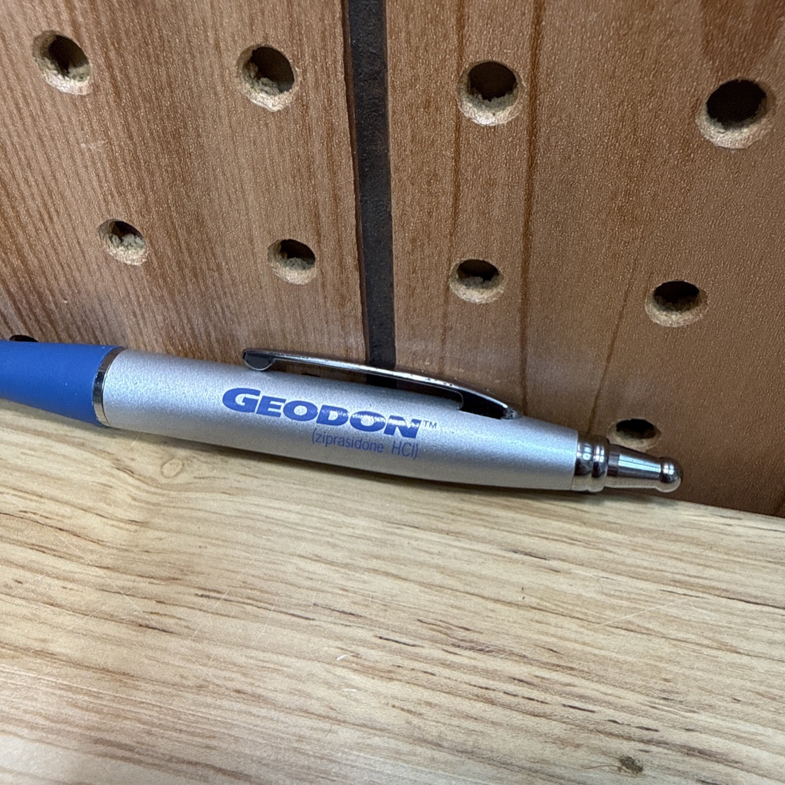 Geodon- Heavy Metal Blue Pen-Pharmaceutical Drug Rep Collectible