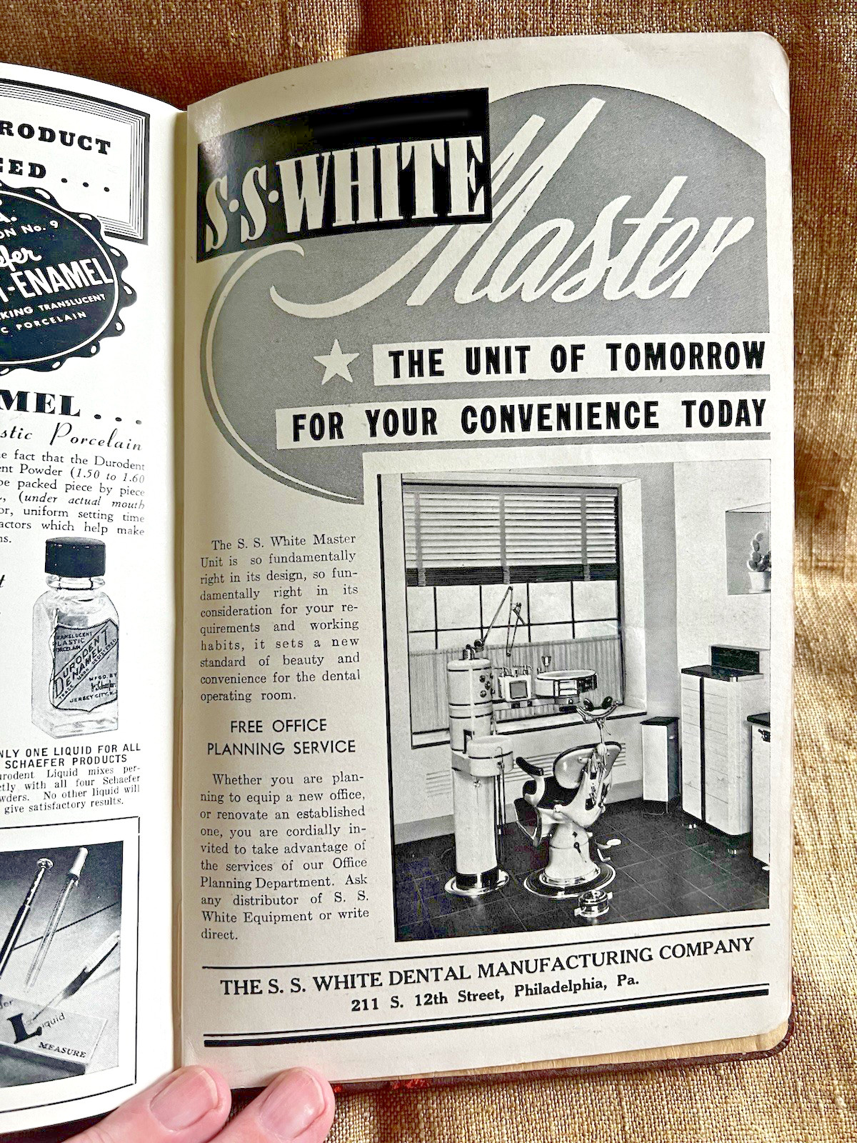 Estate Find 1940 Vtg Dentist L.D. Caulk Dental Depot Appointment Book Teeth