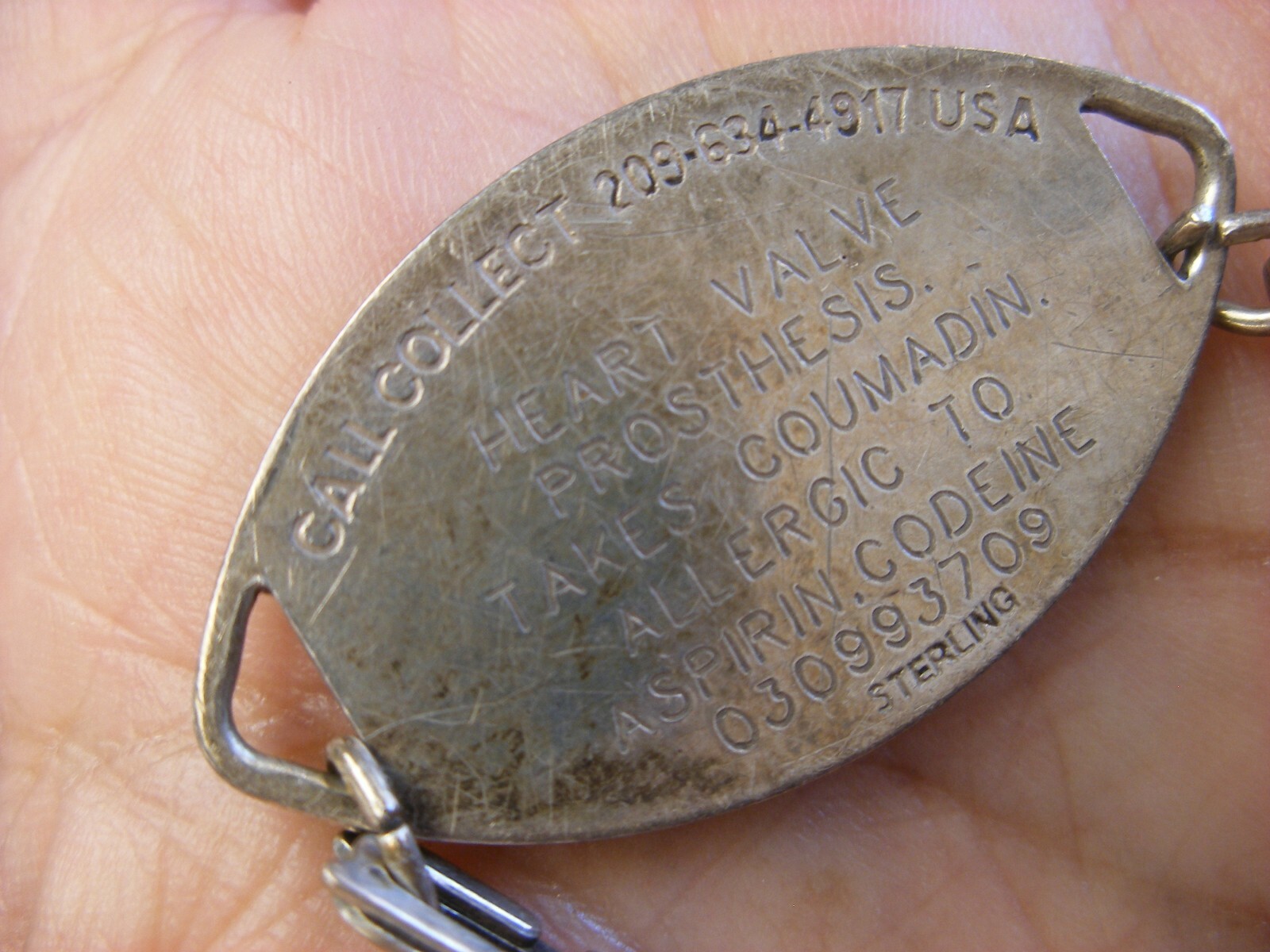 Vintage Medical – Medic Alert Sterling Silver Bracelet