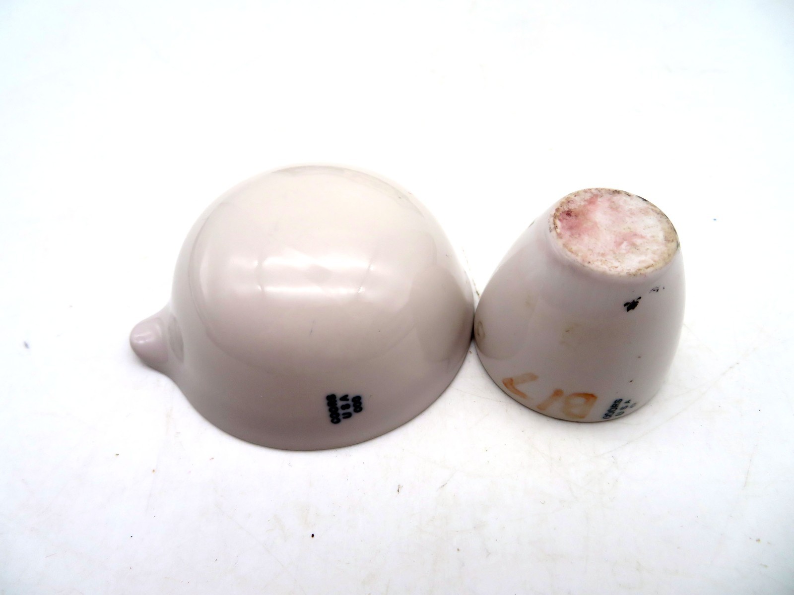 Vintage Coors USA Porcelain Labware Evaporating Dish and Crucible