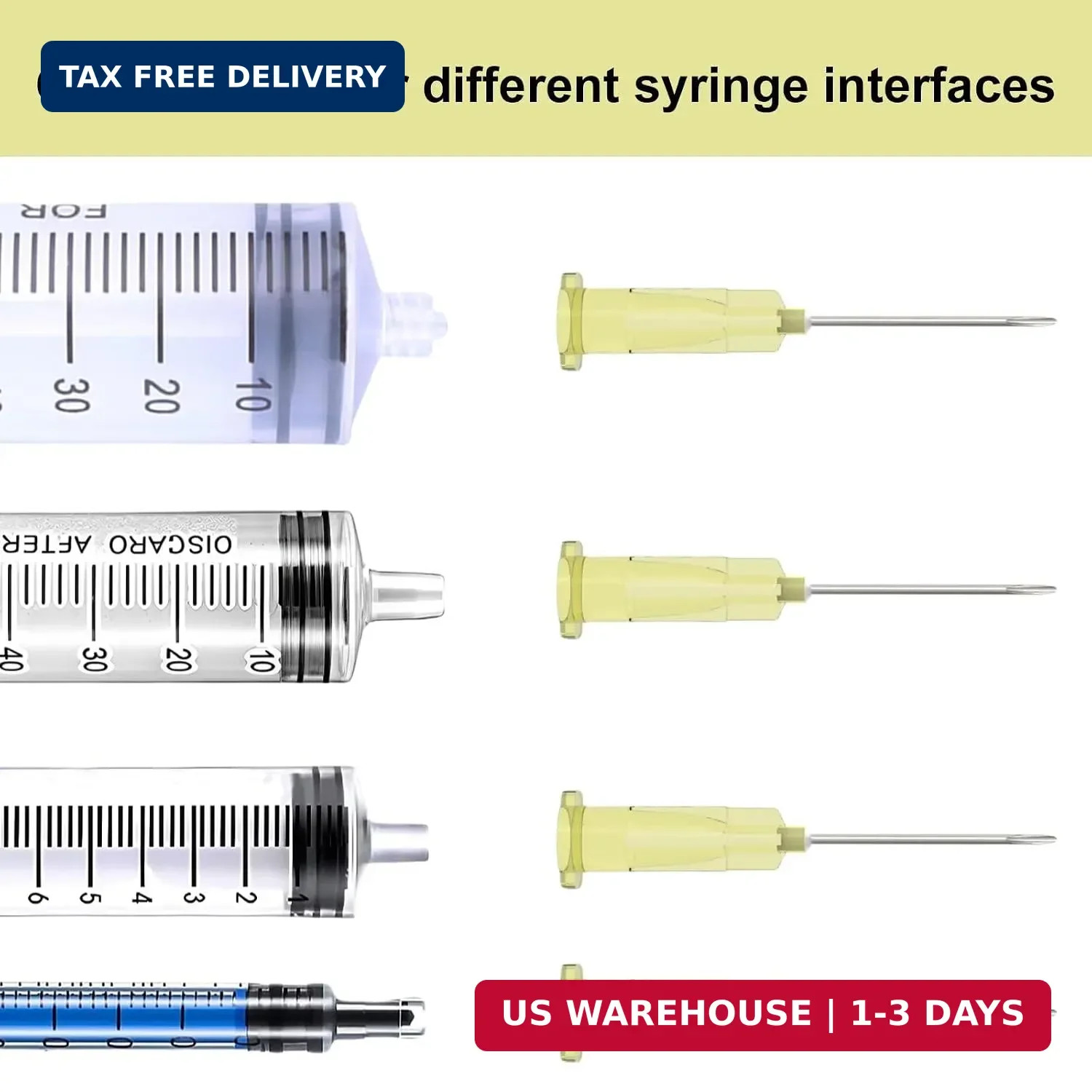 20 Gauge 1-Inch(25mm) Needle Luer Lock Lab Accessories, with Cap, Individually W
