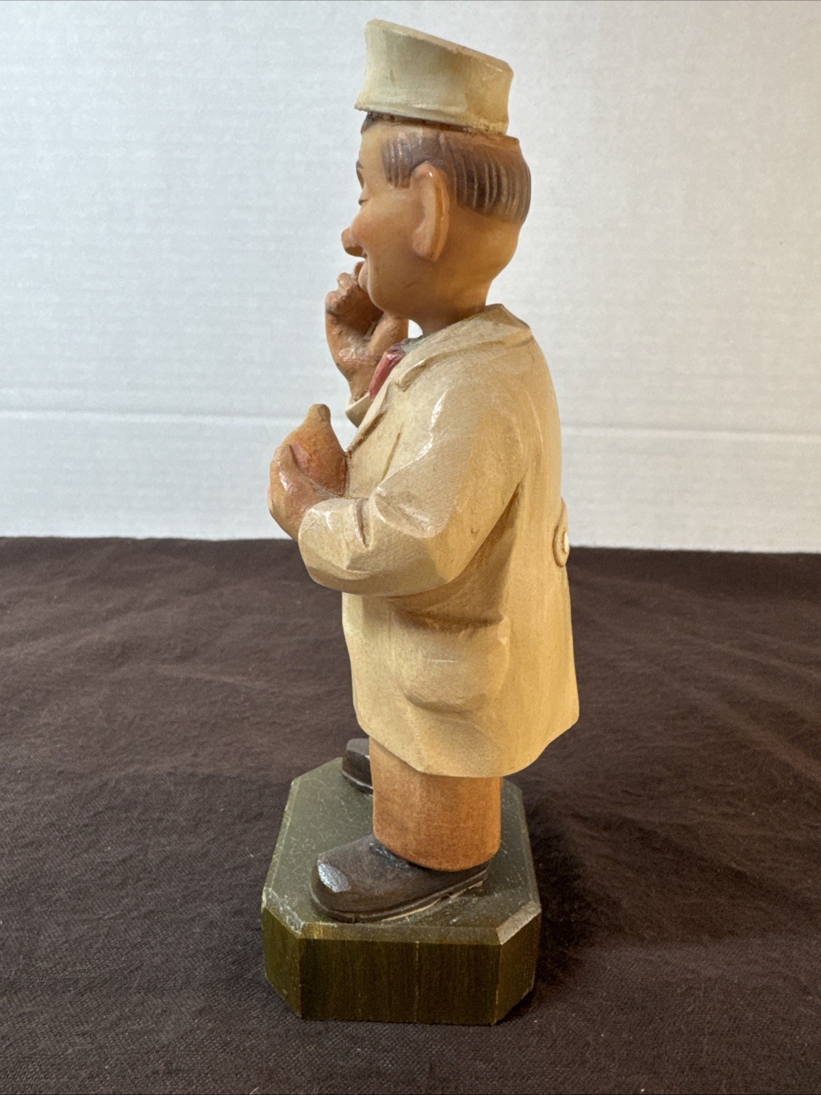 Anri Ears Nose Throat Specialist Medical Doctor Art Carved Wood Italy VTG