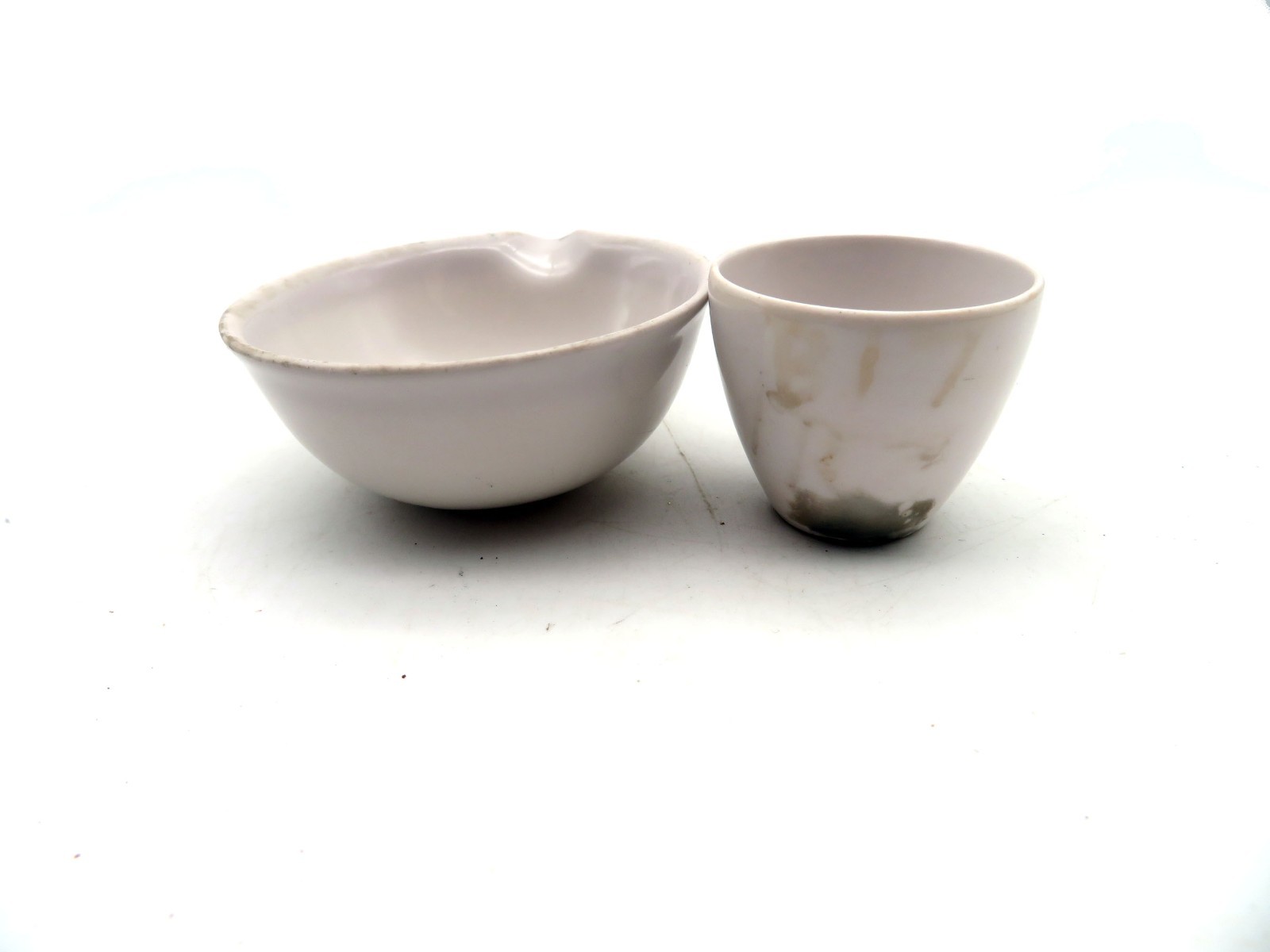 Vintage Coors USA Porcelain Labware Evaporating Dish and Crucible